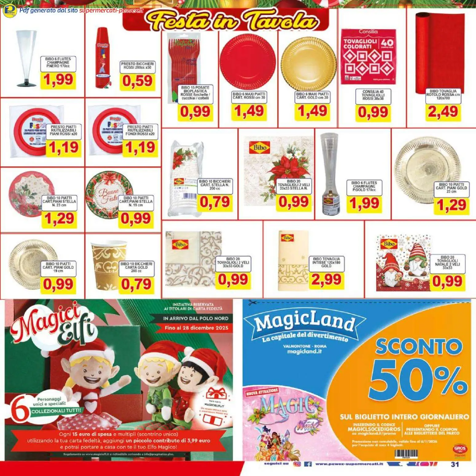 Volantino Pewex del 06.12.2025 | Pagina: 31 | Prodotti: Posate, Tè, Polo, Tovaglia