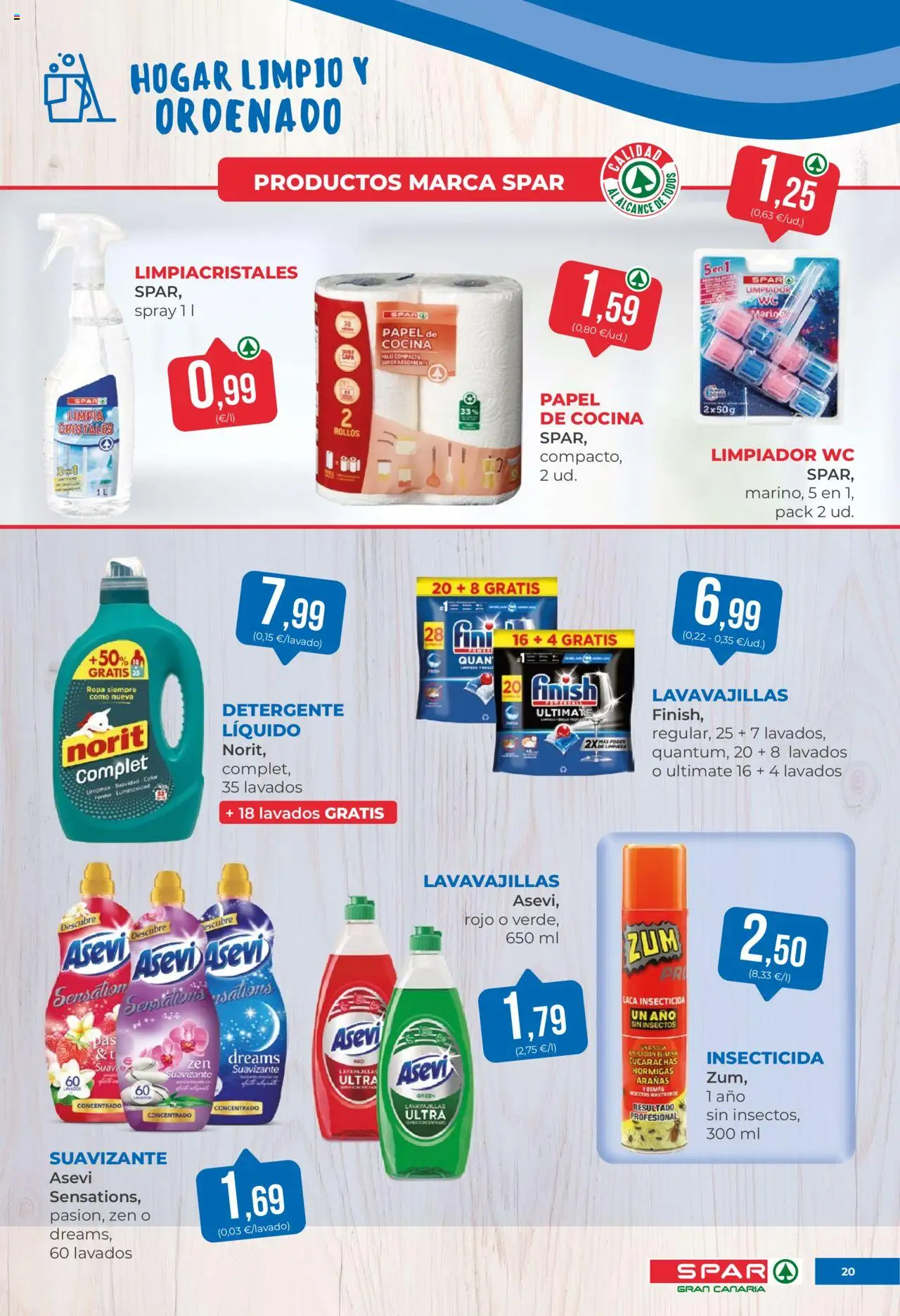 Spar folleto │ válido desde el 27.06.2025 | Página: 20 | Productos: Limpiacristales, Detergente, Cocina, Lavavajillas