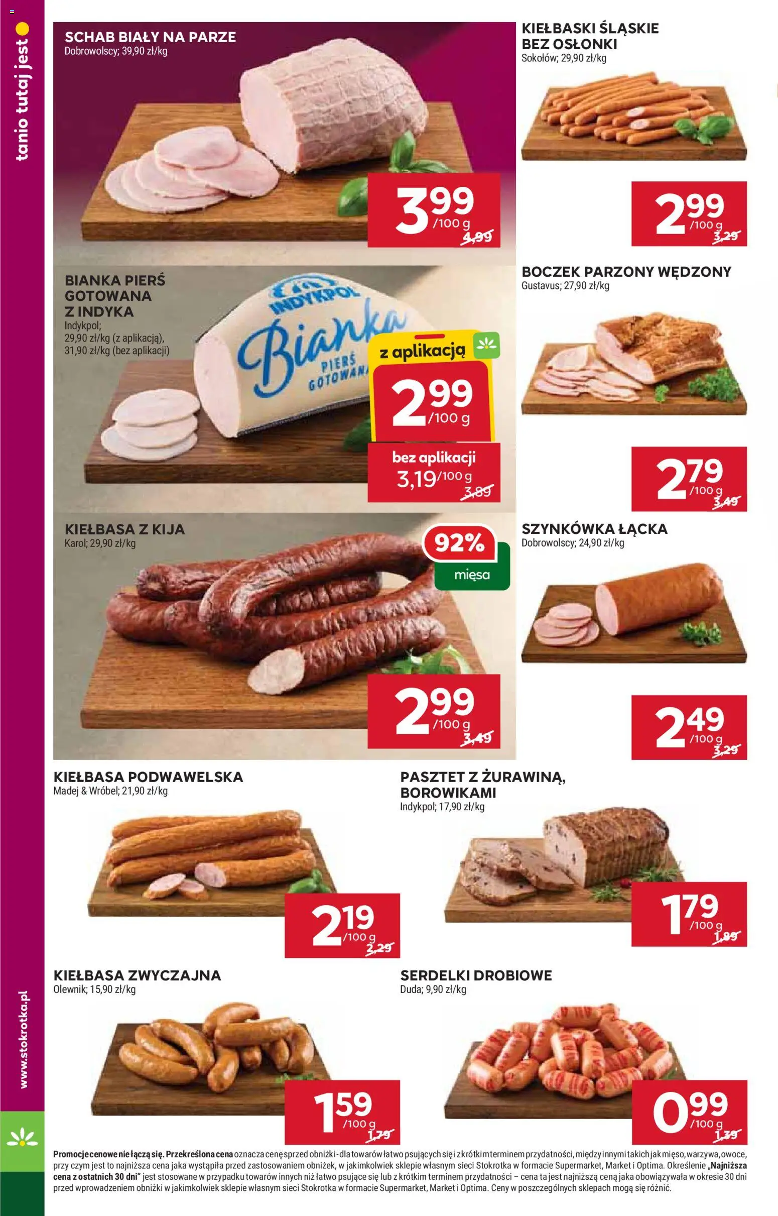 Stokrotka Gazetka - Market od 19.02.2026 | Strona: 8 | Produkty: Stokrotka, Kiełbaski, Kiełbasa podwawelska, Boczek parzony