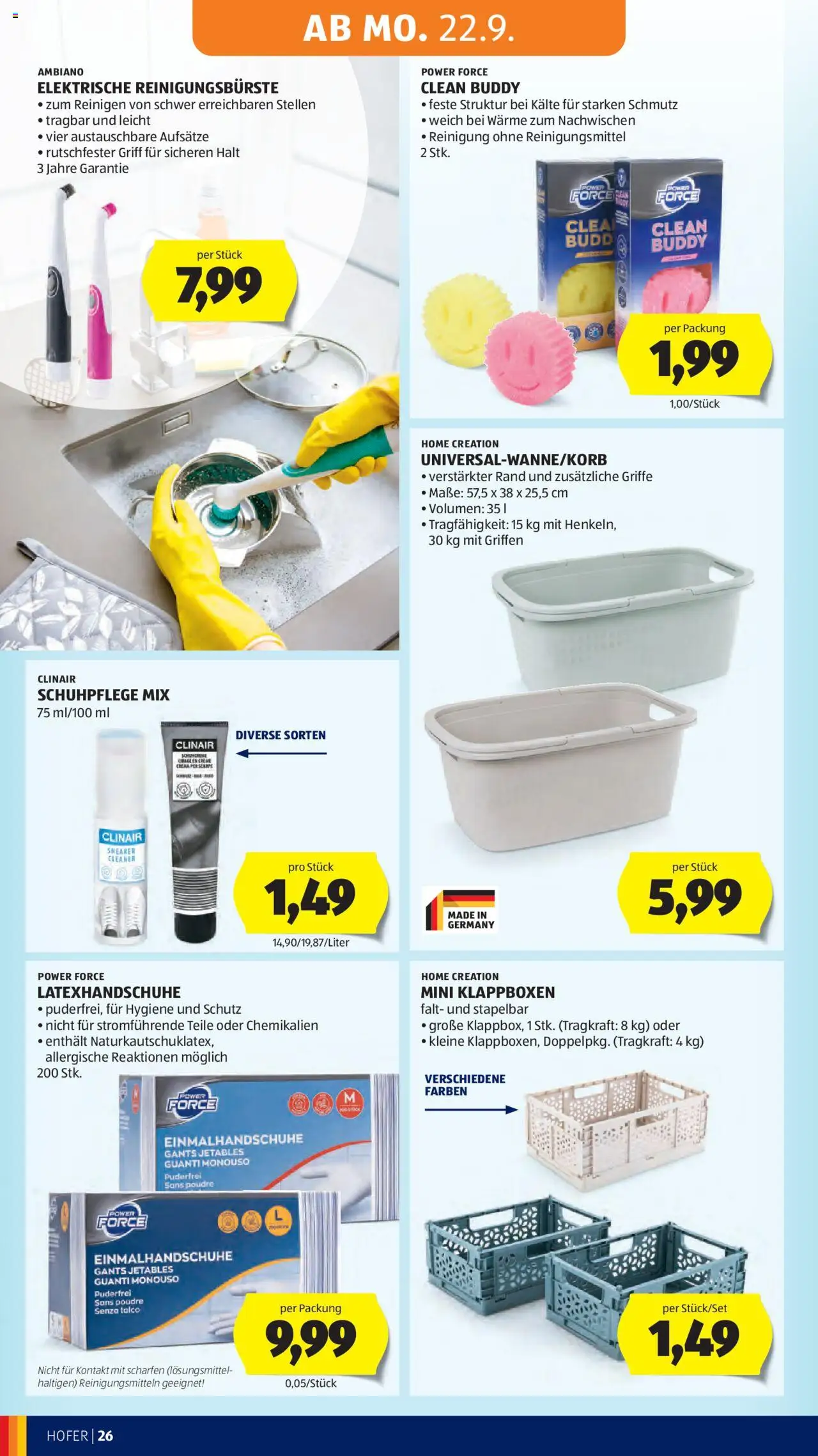 Hofer Flugblatt gültig ab 19.09.2025 | Seite: 30 | Produkte: Creme
