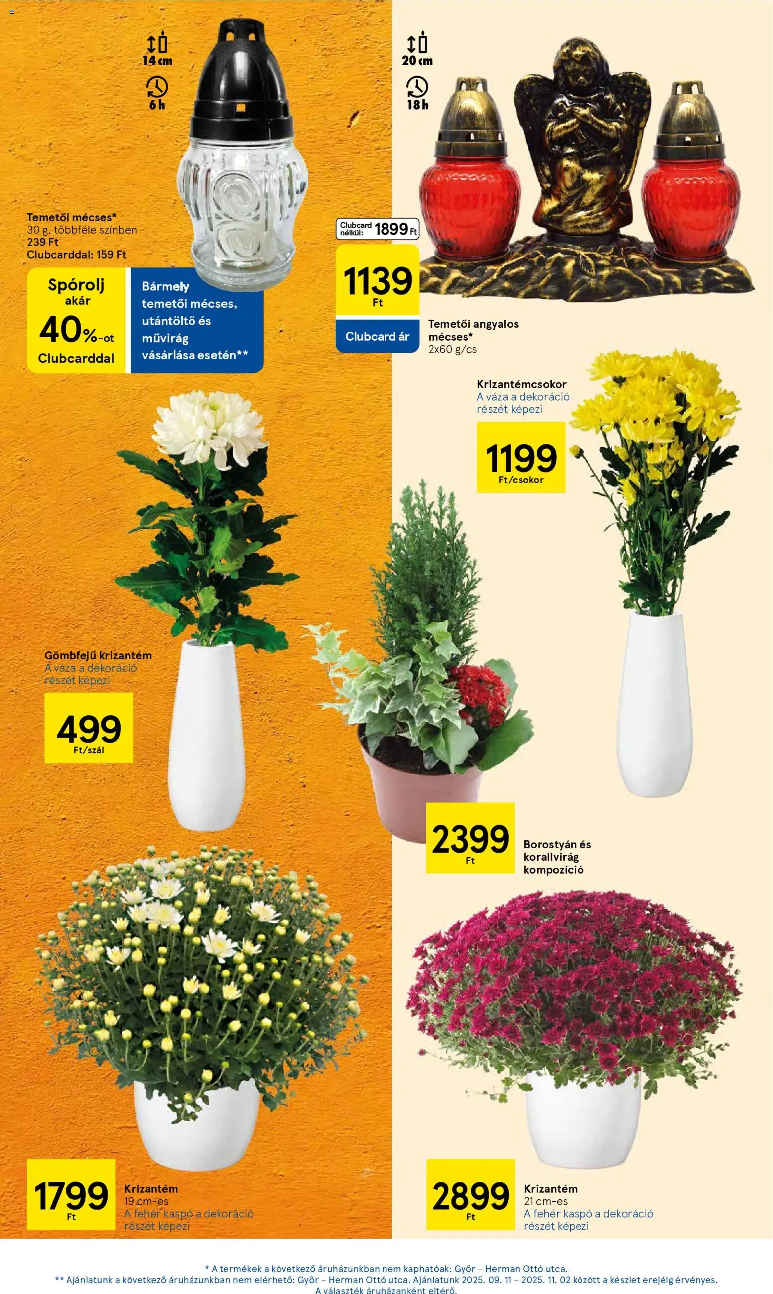 Tesco akciós ujság - amely érvényes a következő dátumtól: 30.10.2025 | Oldal: 7 | Termékek: Váza, Művirág, Kaspó, Dekoráció