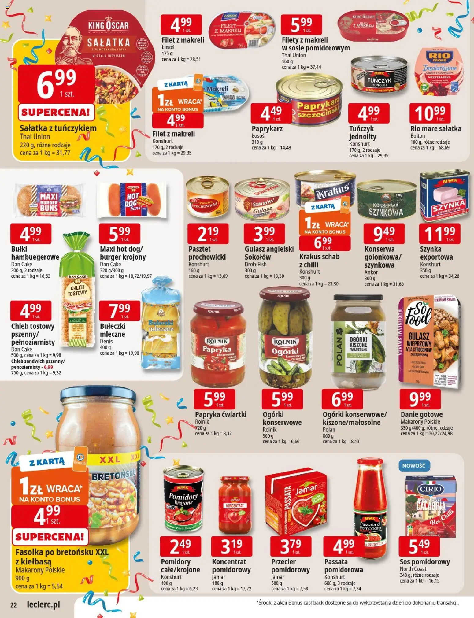 E.Leclerc Gazetka - Wrocław od 04.11.2025 | Strona: 22 | Produkty: Paprykarz, Schab, Gulasz angielski, Sos
