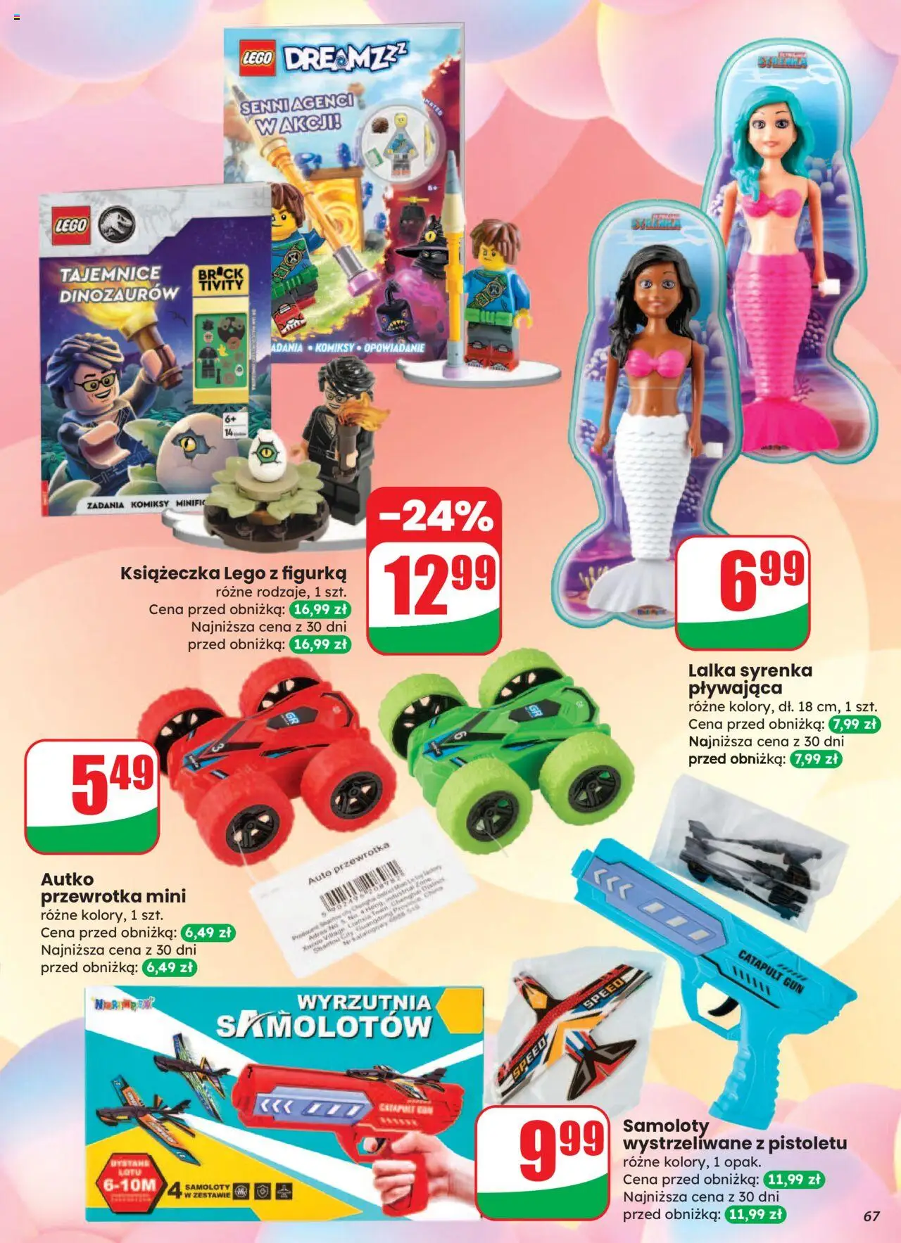 Dino Gazetka od 13.08.2025 | Strona: 67 | Produkty: Lalka, Wyrzutnia, Lego