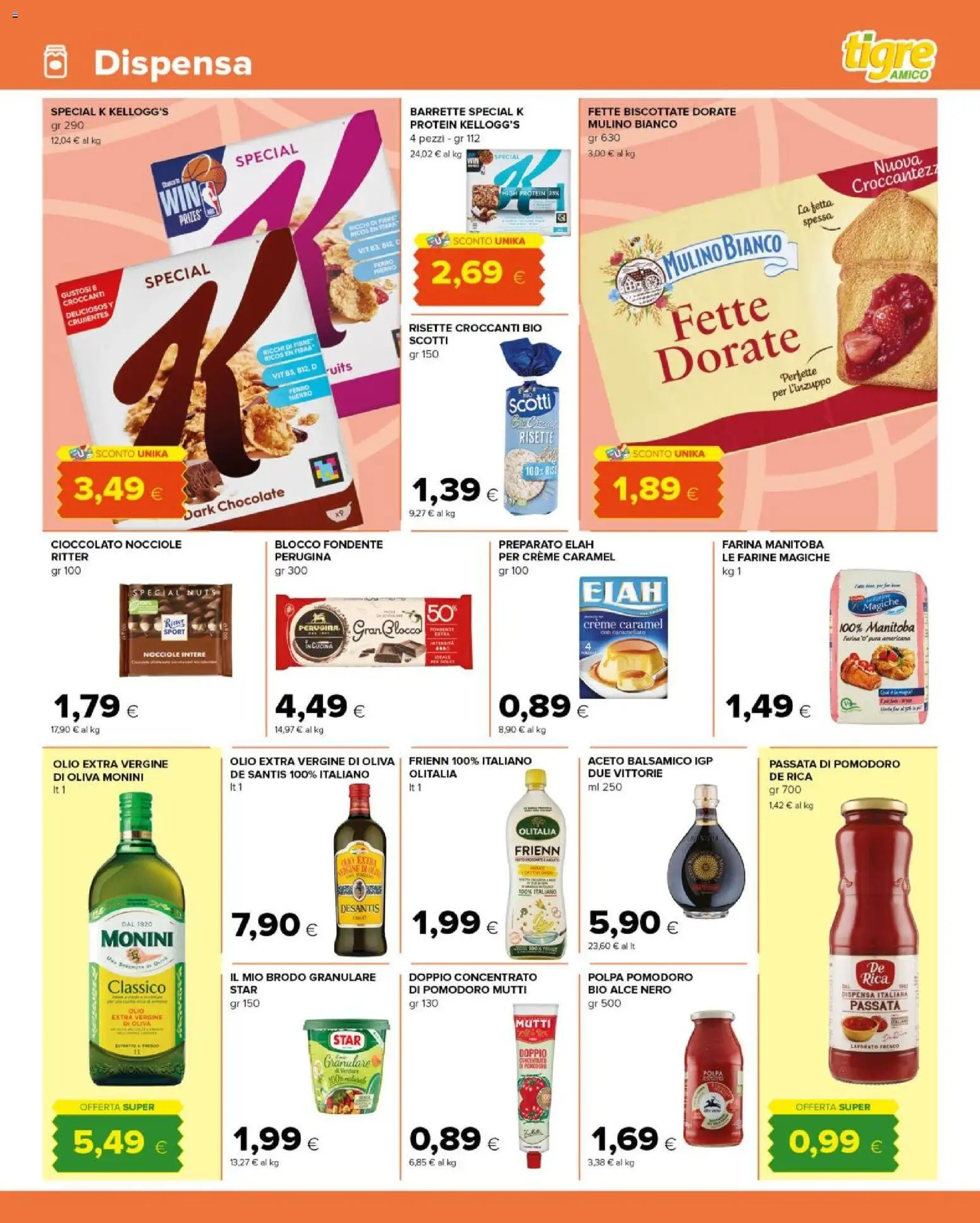 Volantino Tigre del 15.12.2025 | Pagina: 13 | Prodotti: Pomodoro, Olio, Farina, Olio extra vergine