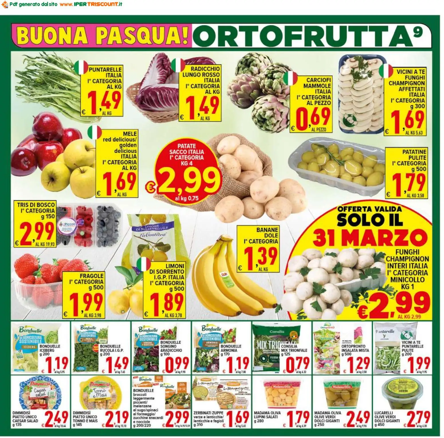 Volantino Ipertriscount del 27.03.2026 | Pagina: 9 | Prodotti: Lupini, Lenticchie, Limone, Funghi
