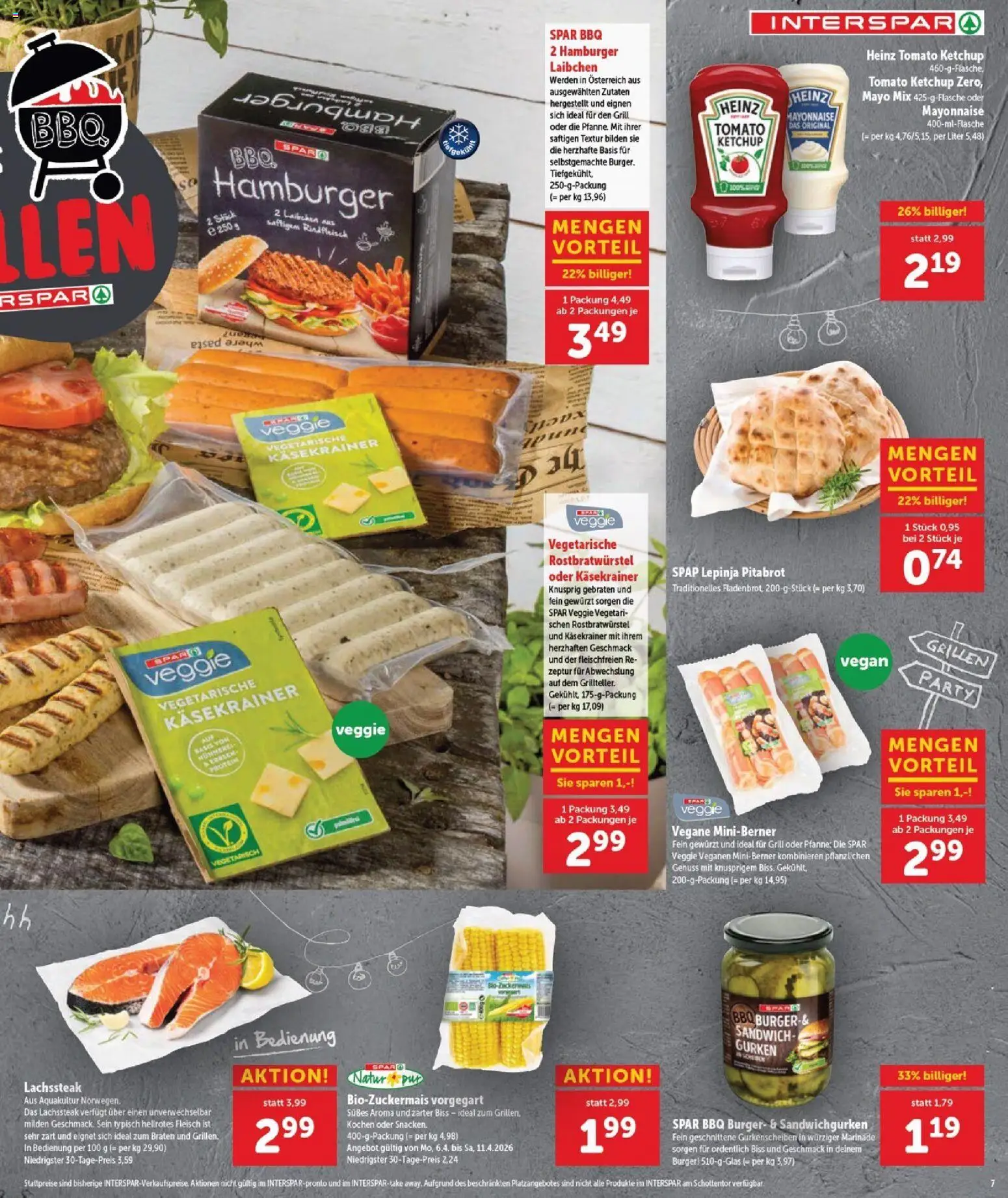 Interspar Flugblatt - Burgenland gültig ab 09.04.2026 | Seite: 7 | Produkte: Ketchup, Gurken, Mayonnaise, Rindfleisch