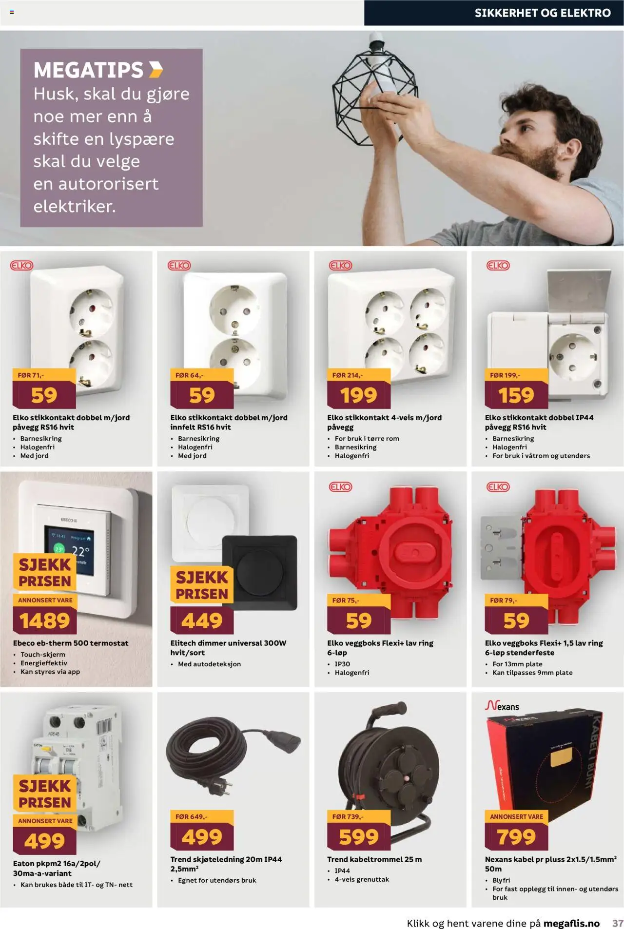  | Side: 37 | Produkter: Persienn, Dimmer, Kabel, Stikkontakt