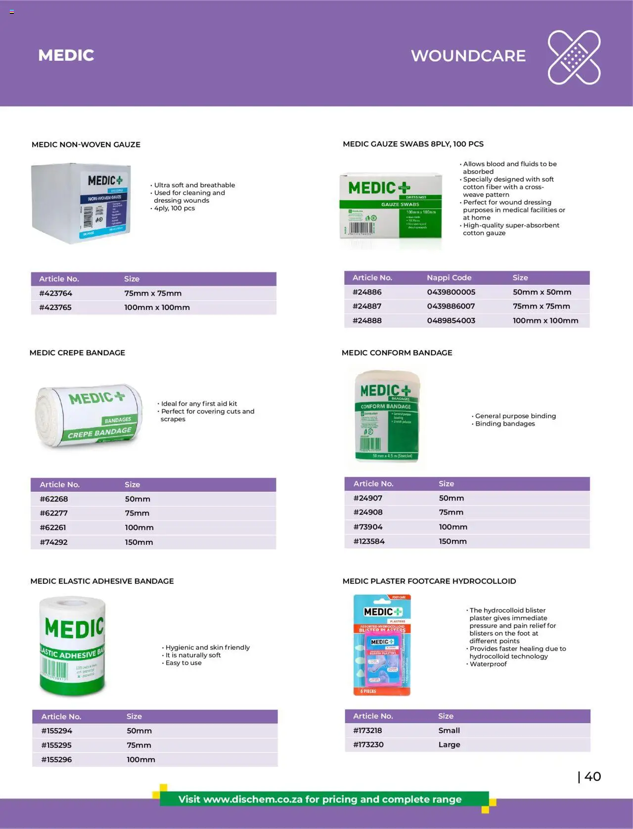 New Dis-Chem catalogue – valid from 01.01.2025 | Page: 43 | Products: Adhesive, Dressing, Plaster