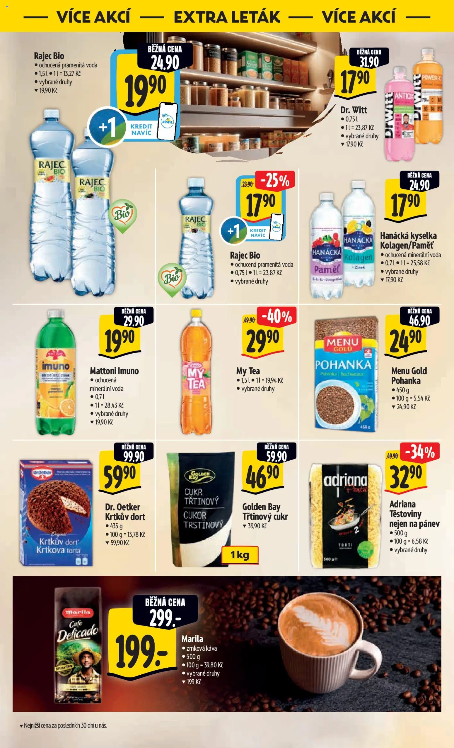 Albert leták - Hypermarket od 07.04.2026 | Strana: 45 | Produkty: Krtkův dort, Voda, Těstoviny, Dr. Witt