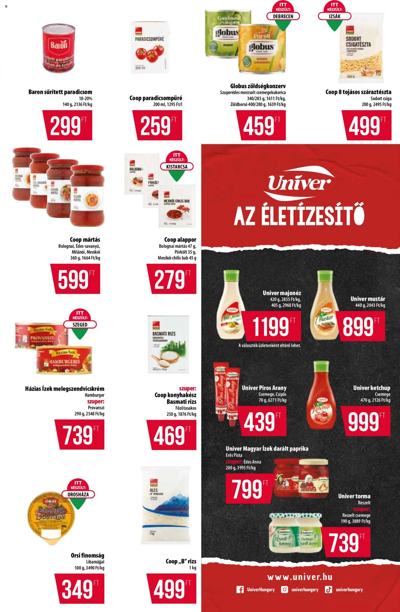 COOP akciós ujság - amely érvényes a következő dátumtól: 12.03.2026 | Oldal: 7 | Termékek: Sűrített paradicsom, Basmati rizs, Rizs, Chilis bab