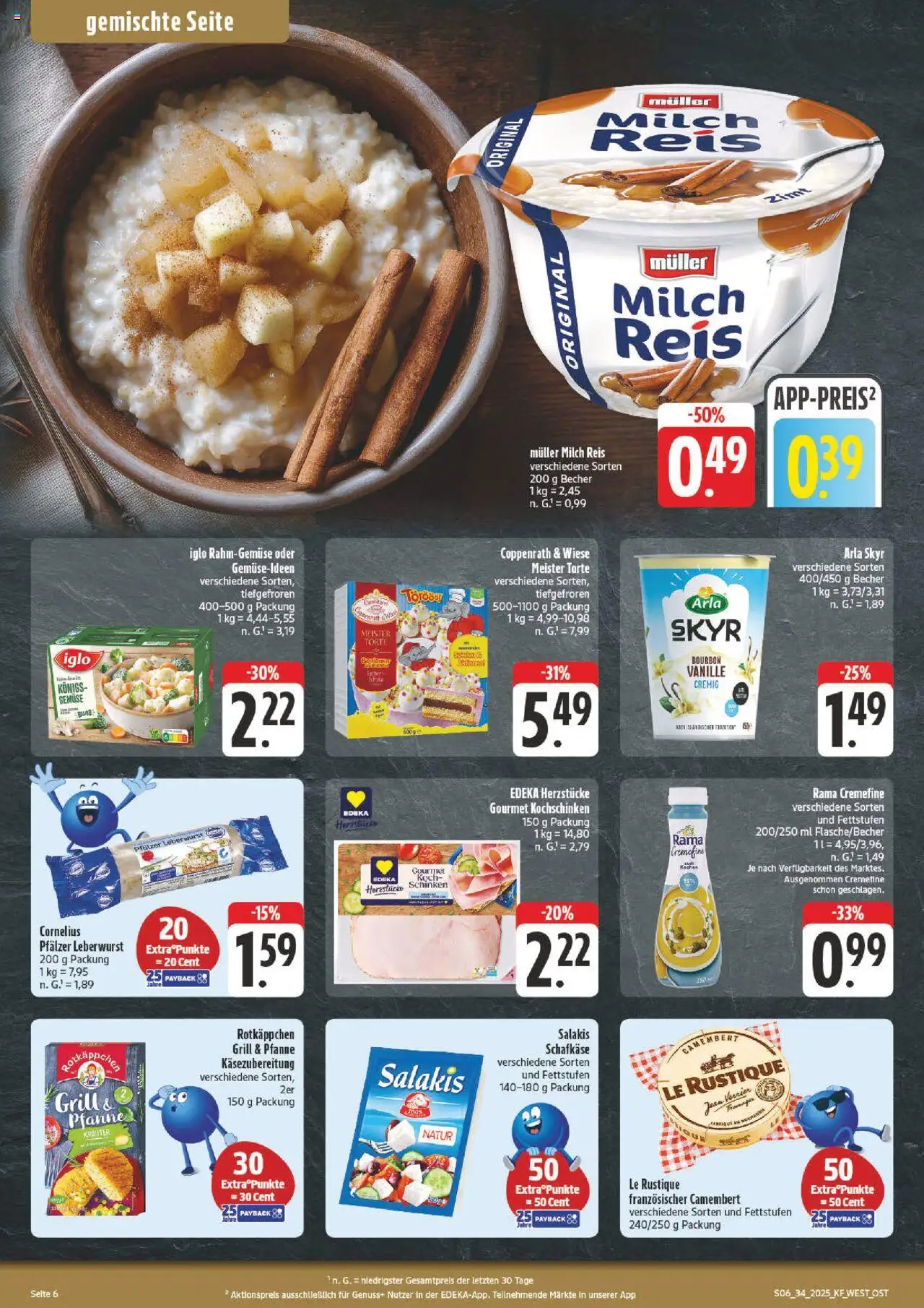 nah & gut Prospekt 	 - gültig ab dem 18.08.2025 | Seite: 6 | Produkte: Skyr, Arla skyr, Gemüse, Salakis