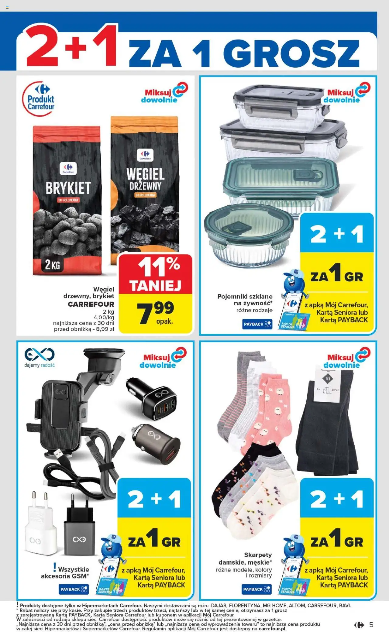 Carrefour Gazetka od 11.08.2025 | Strona: 7 | Produkty: Karta, Skarpety