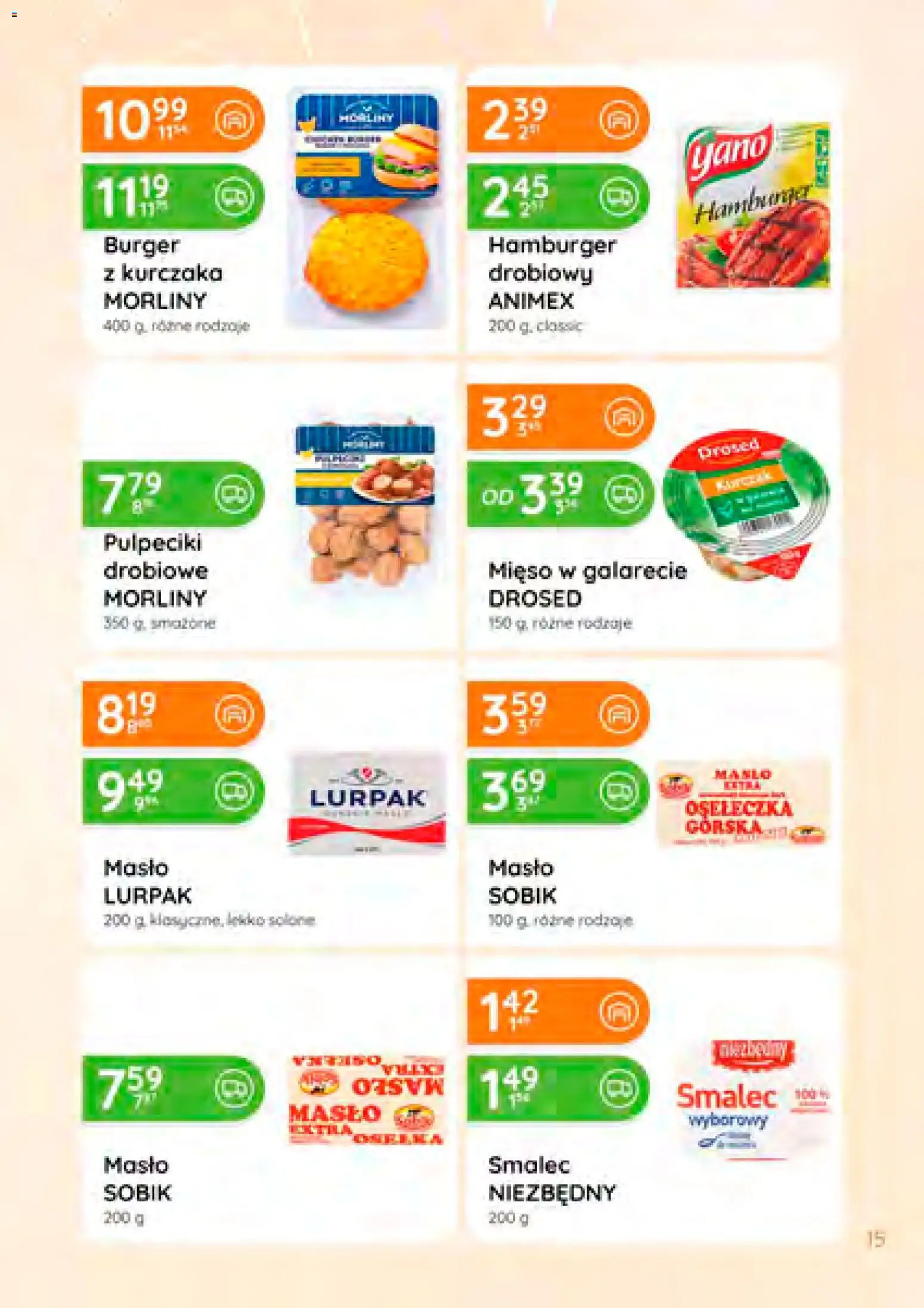 Eurocash Gazetka od 08.01.2026 | Strona: 15 | Produkty: Hamburger, Mięso, Masło lurpak, Masło