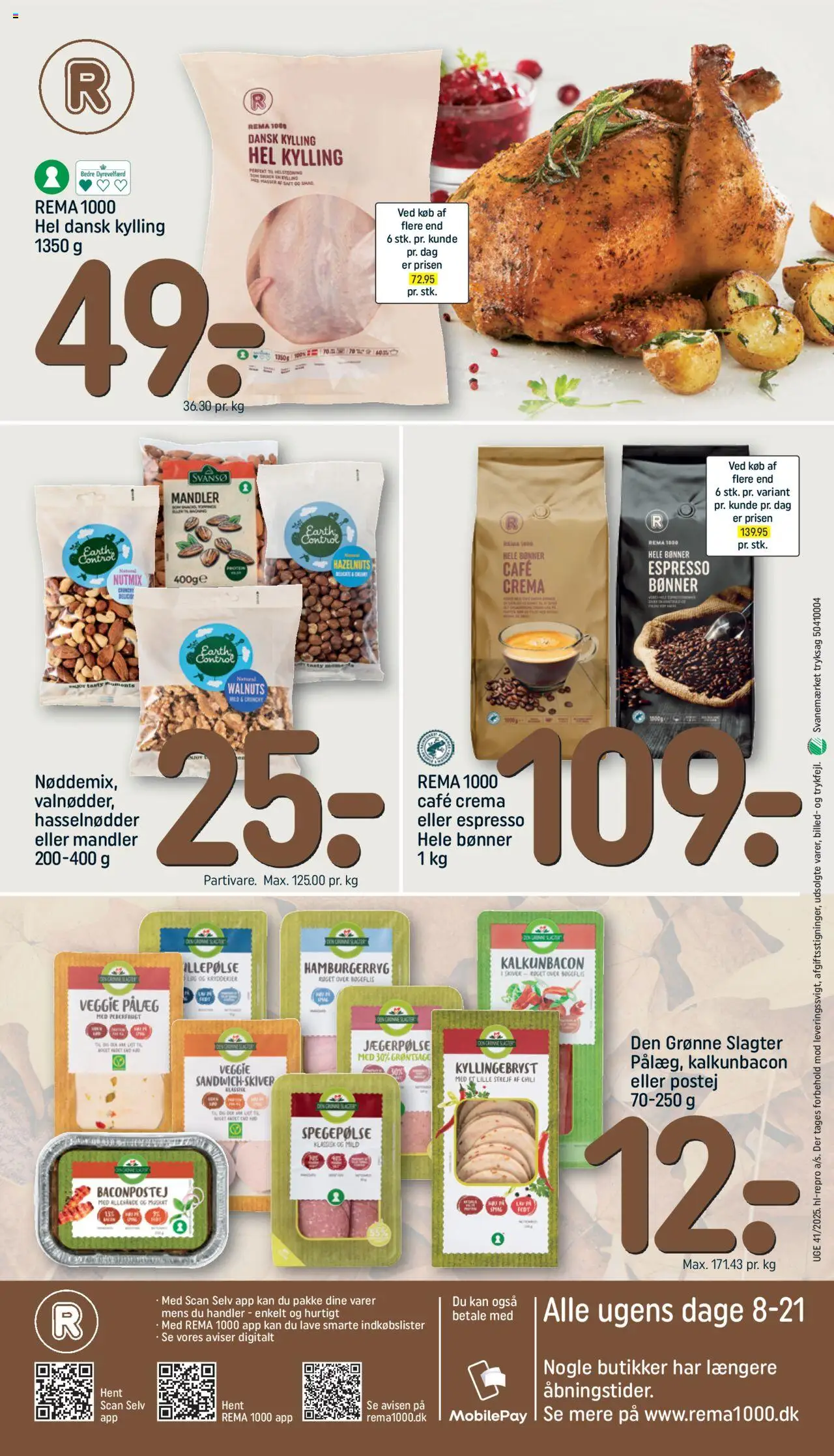Rema 1000 tilbudsavis – gyldig fra 05.10.2025 | Side: 24 | Produkter: Løg, Pålæg, Mandler, Bønner