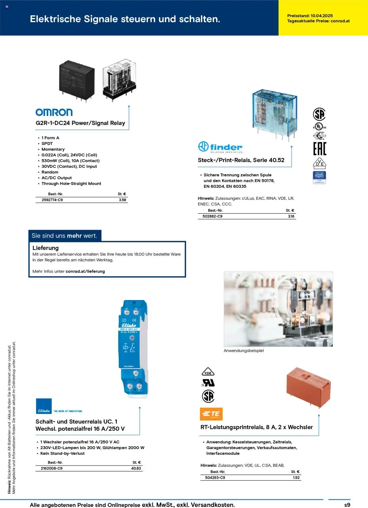 Conrad Katalog ungeplanter Bedarf gültig ab 15.05.2025 | Seite: 9 | Produkte: Uhr