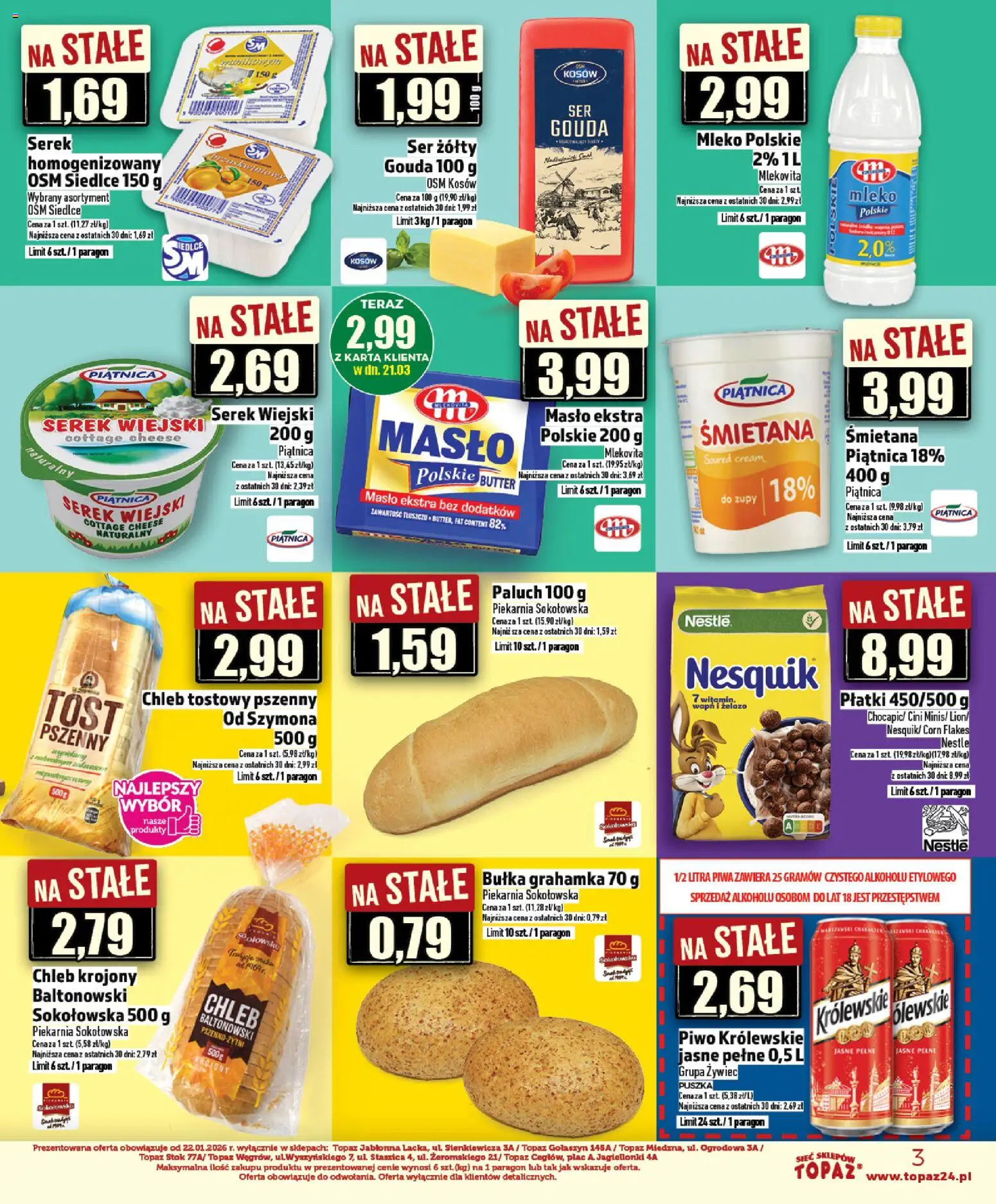 Topaz gazetka - Ceny małe na stałe od 19.03.2026 | Strona: 3