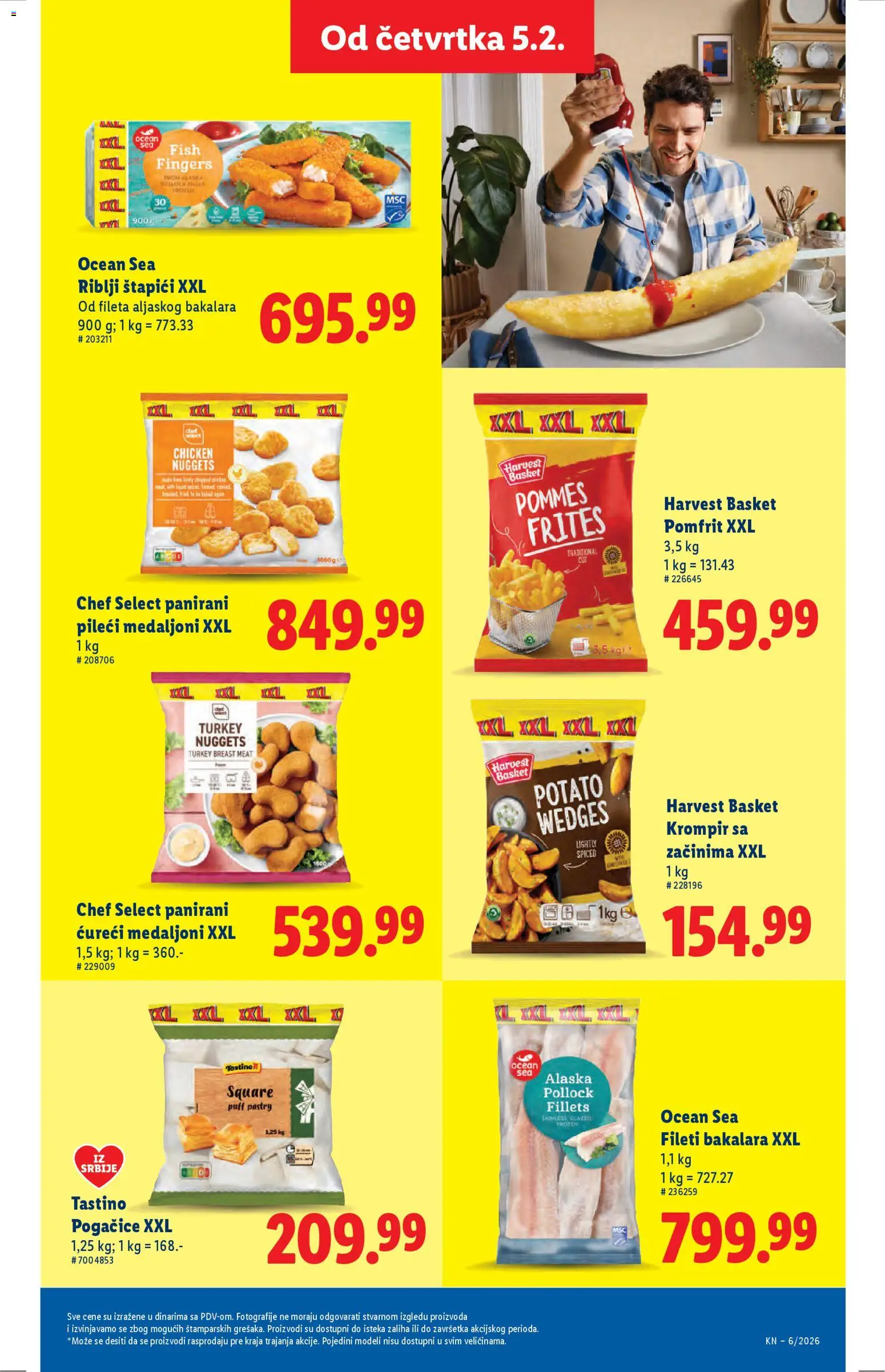 Lidl katalog - važi od 05.02.2026 | Strana: 37 | Proizvode: Chicken nuggets, Riblji štapići, Krompir, Pomfrit