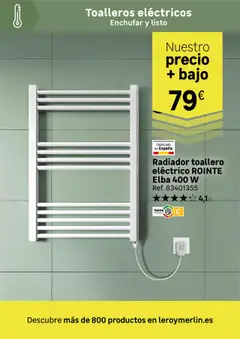 Vista previa Leroy Merlin catálogo válido desde el 21.10.2025 | Página: 94 | Productos: Toallero, Radiador
