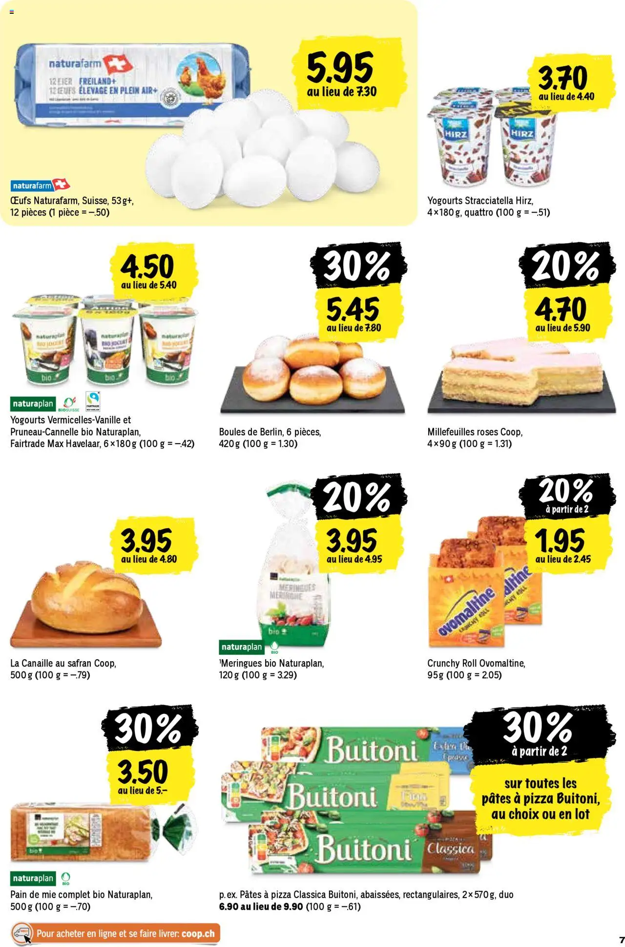 Coop - Les actions de la semaine – gültig ab 09.10.2025 | Seite: 7 | Produkte: Pizza