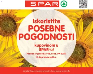 Posebne pogodnosti Spar - Pregled kataloga iz trgovine Spar, vrijedi od 27.08.2025