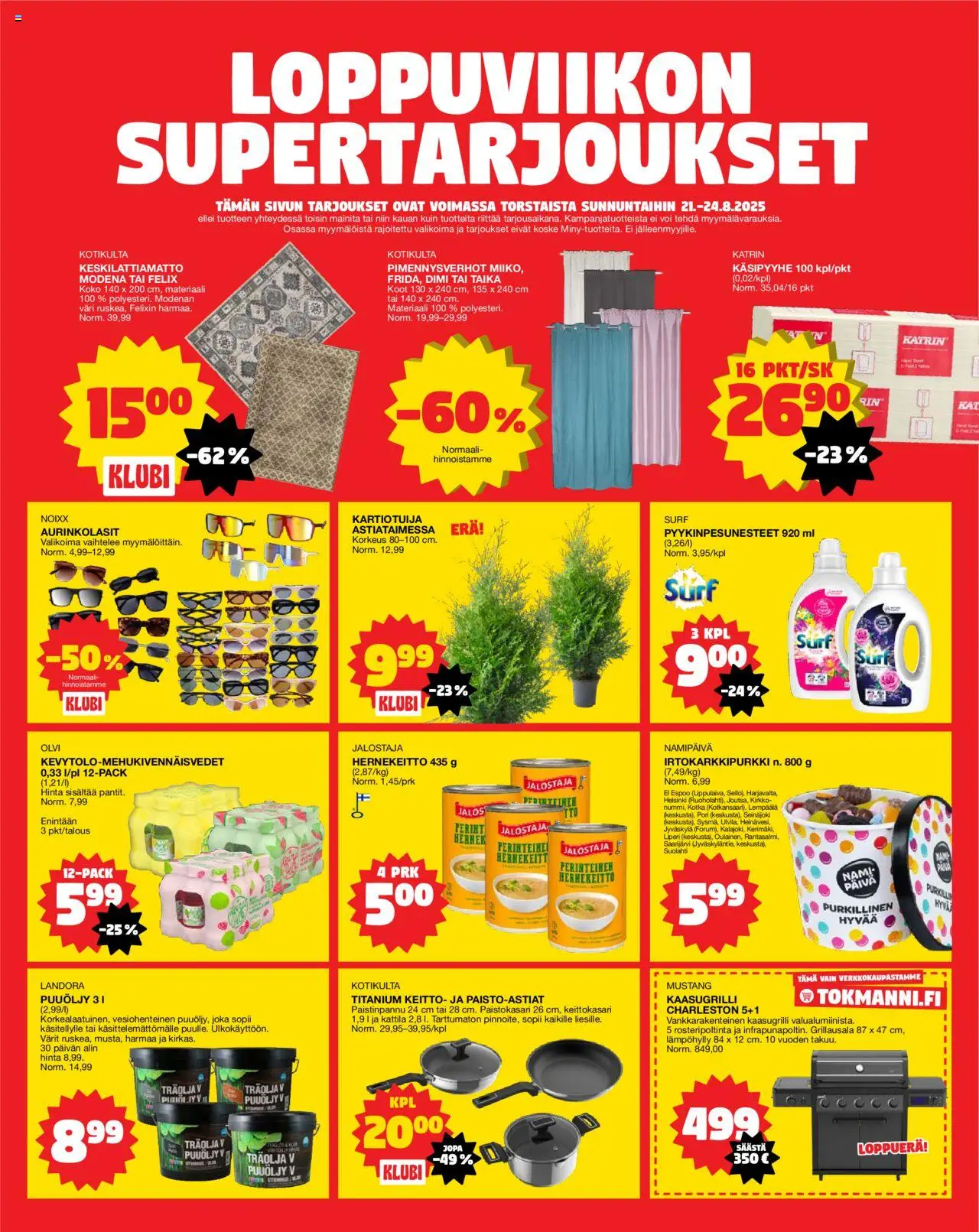  | Sivu: 24 | Tuotteet: Kaasugrilli, Aurinkolasit, Paistinpannu, Voi