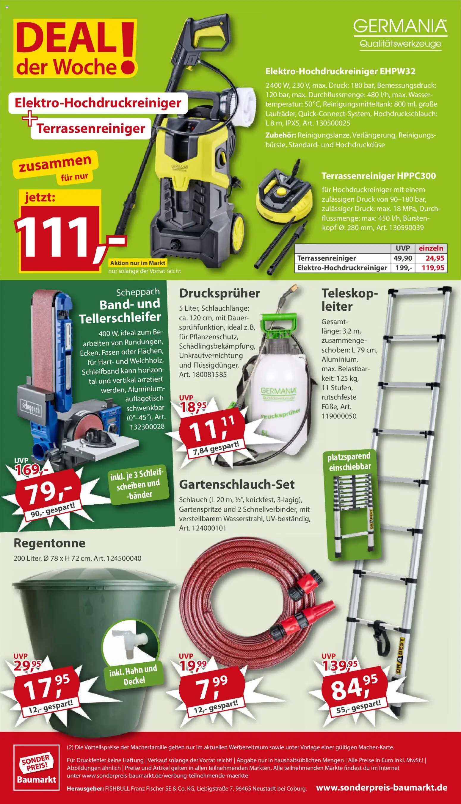 Sonderpreis Baumarkt Prospekt 	 – gültig ab 25.04.2026 | Seite: 20 | Produkte: Wasser, Hochdruckreiniger