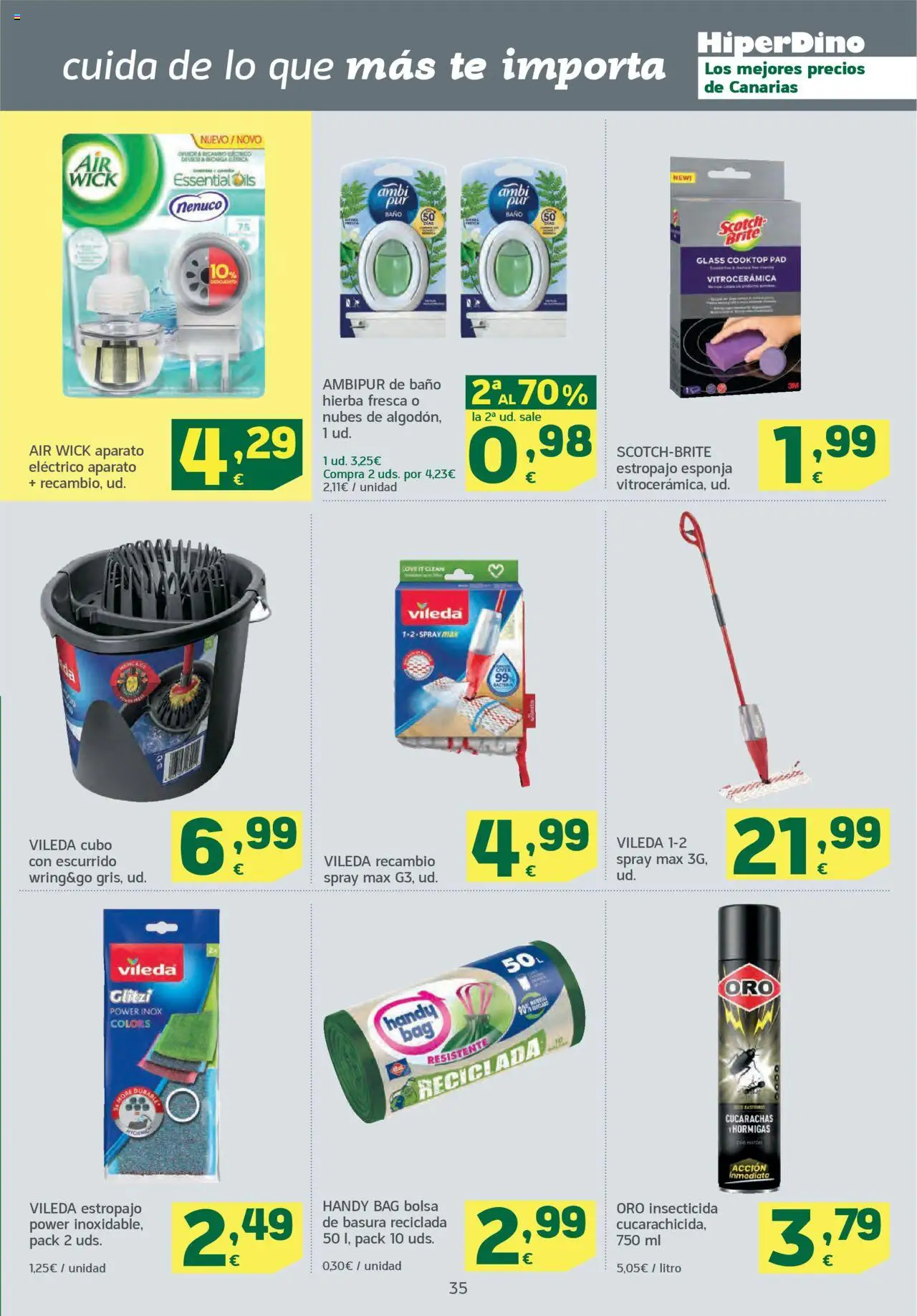 HiperDino folleto │ válido desde el 09.09.2025 | Página: 35 | Productos: Esponja, Té, Bolsa, Baño