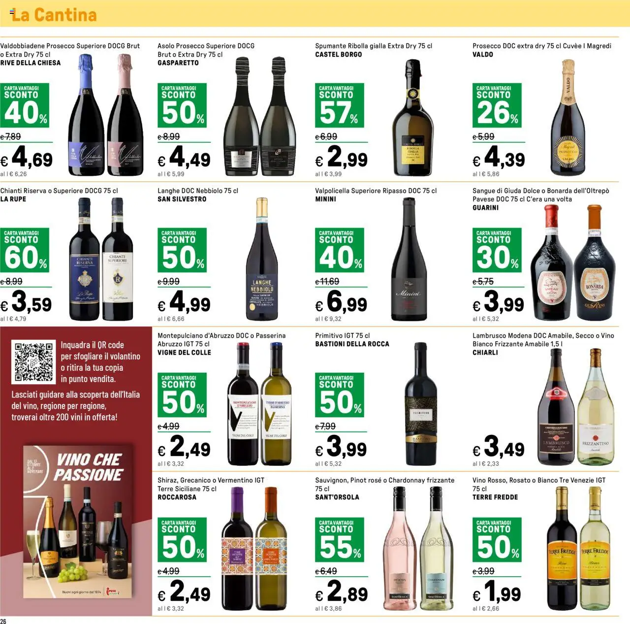 Volantino Iper del 13.10.2025 | Pagina: 26 | Prodotti: Prosecco, Vino, Spumante