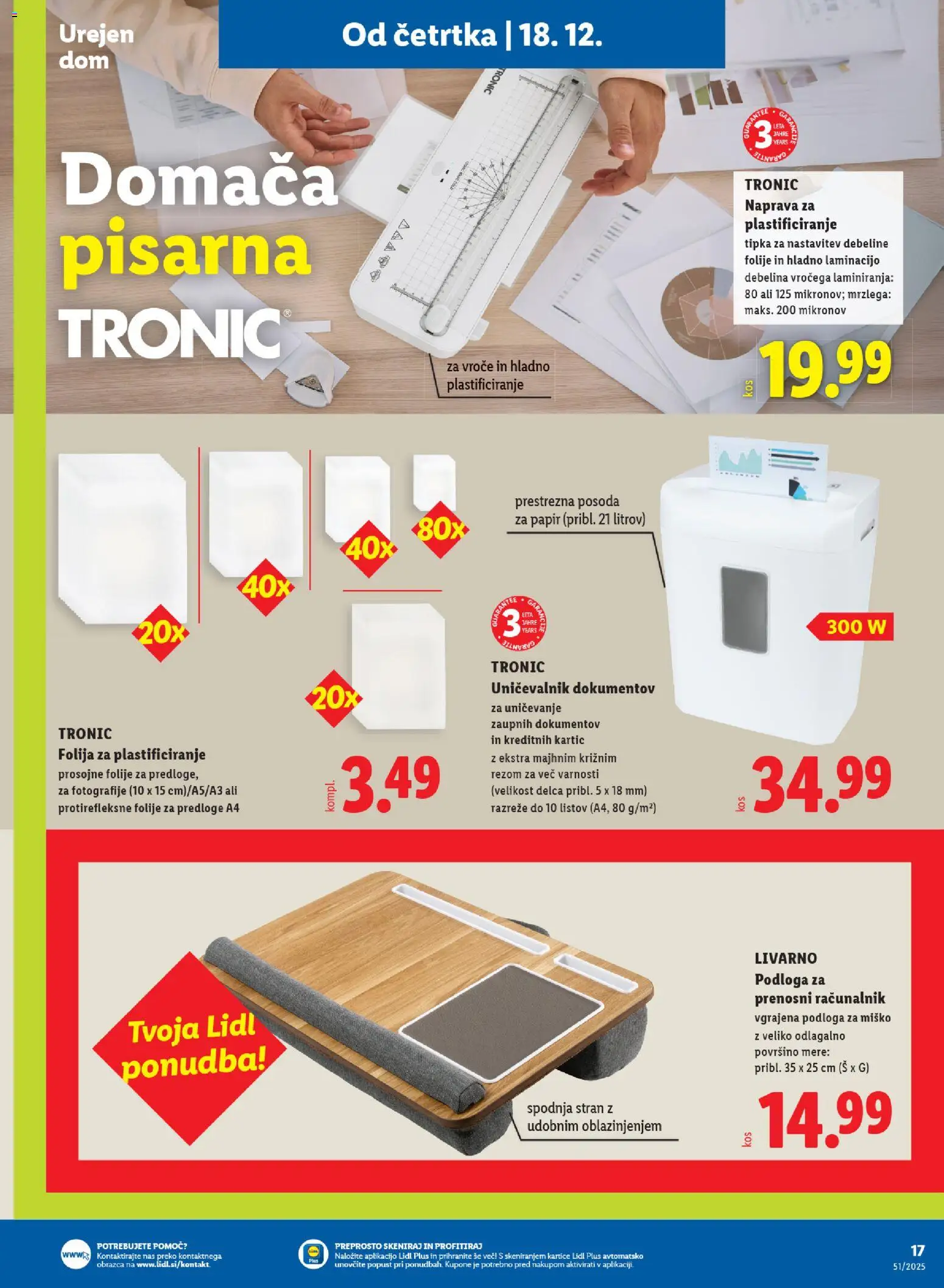 Novi Lidl katalog ponudbe – veljaven od 18.12.2025 | Stran: 27 | Izdelki: Prenosni racunalnik, Racunalnik, Podloga, Folija