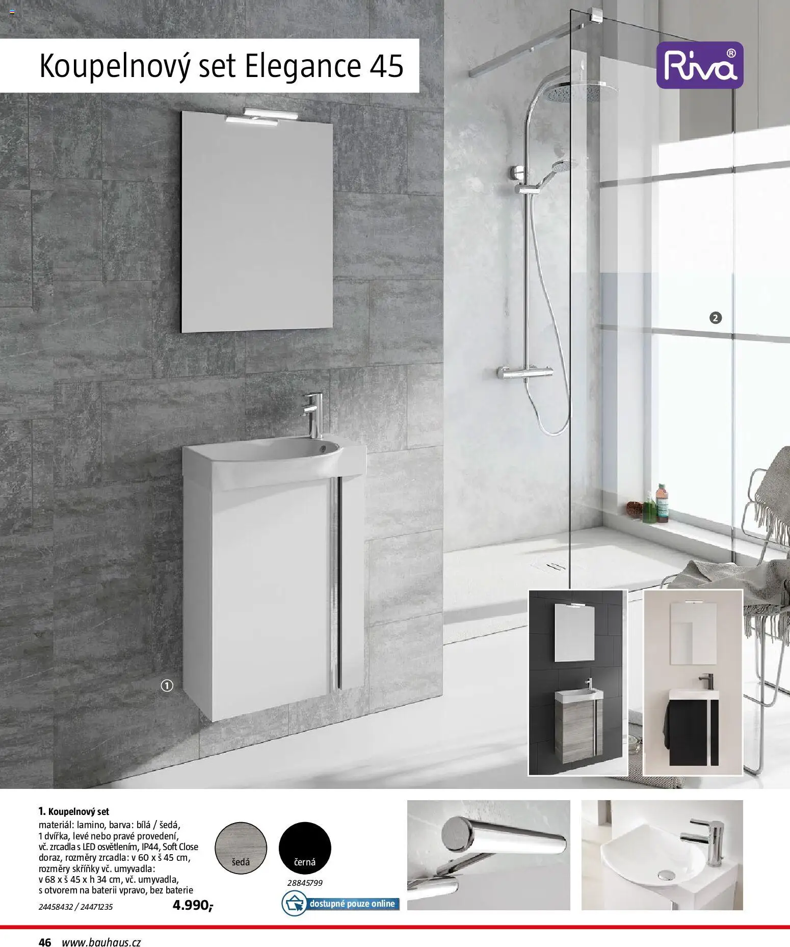 Bauhaus katalog Sanita od 03.11.2025 | Strana: 46 | Produkty: Baterie, Koupelnový set, LED