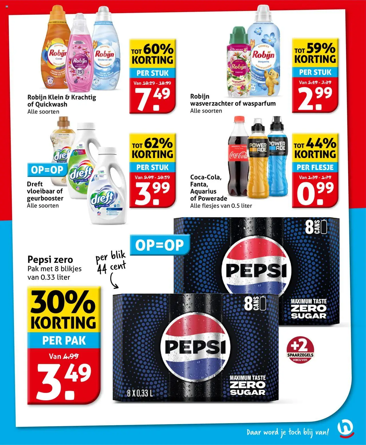 {H1} | Pagina: 27 | Producten: Wasmiddel, Robijn, Pepsi, Saláta mix