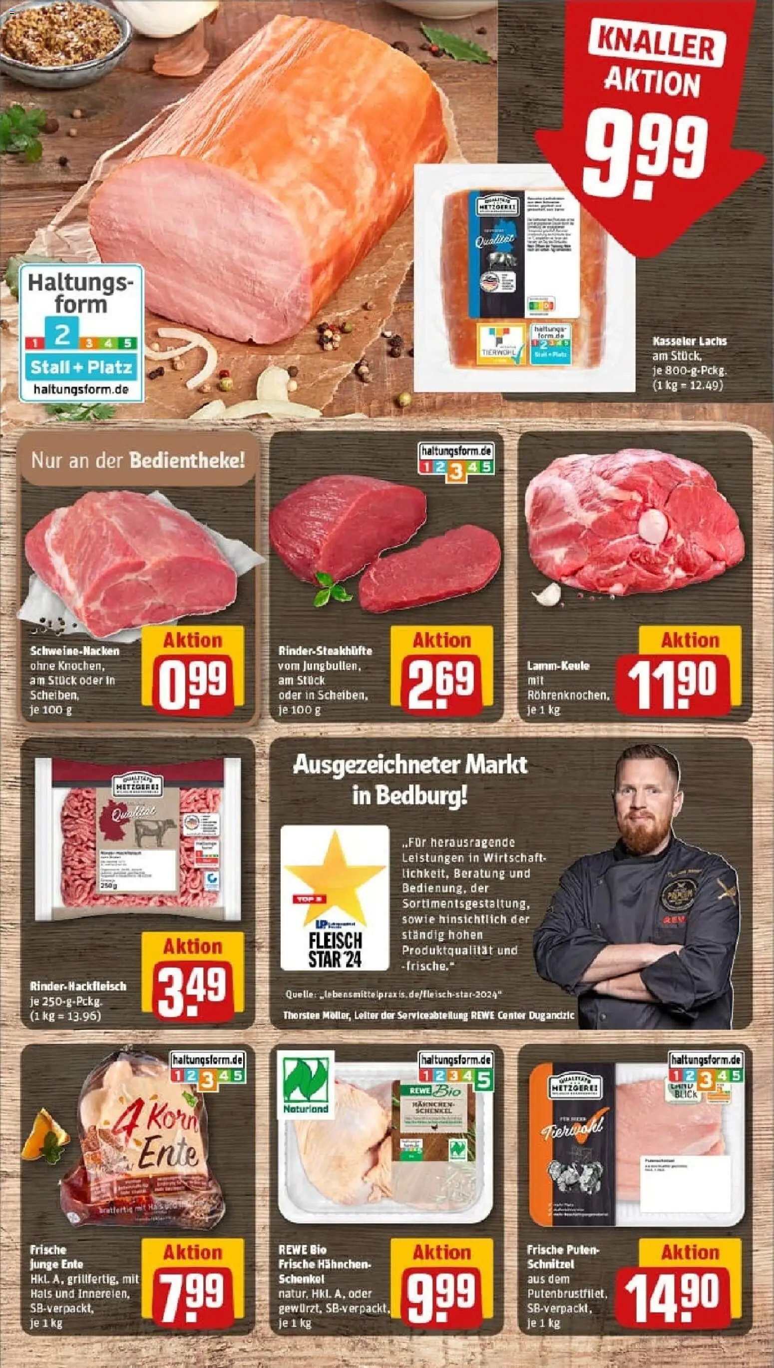 Rewe prospekt Bedburg	 – gültig ab 26.10.2025 | Seite: 10 | Produkte: Hahnchen, Schweinenacken, Schnitzel, Steak