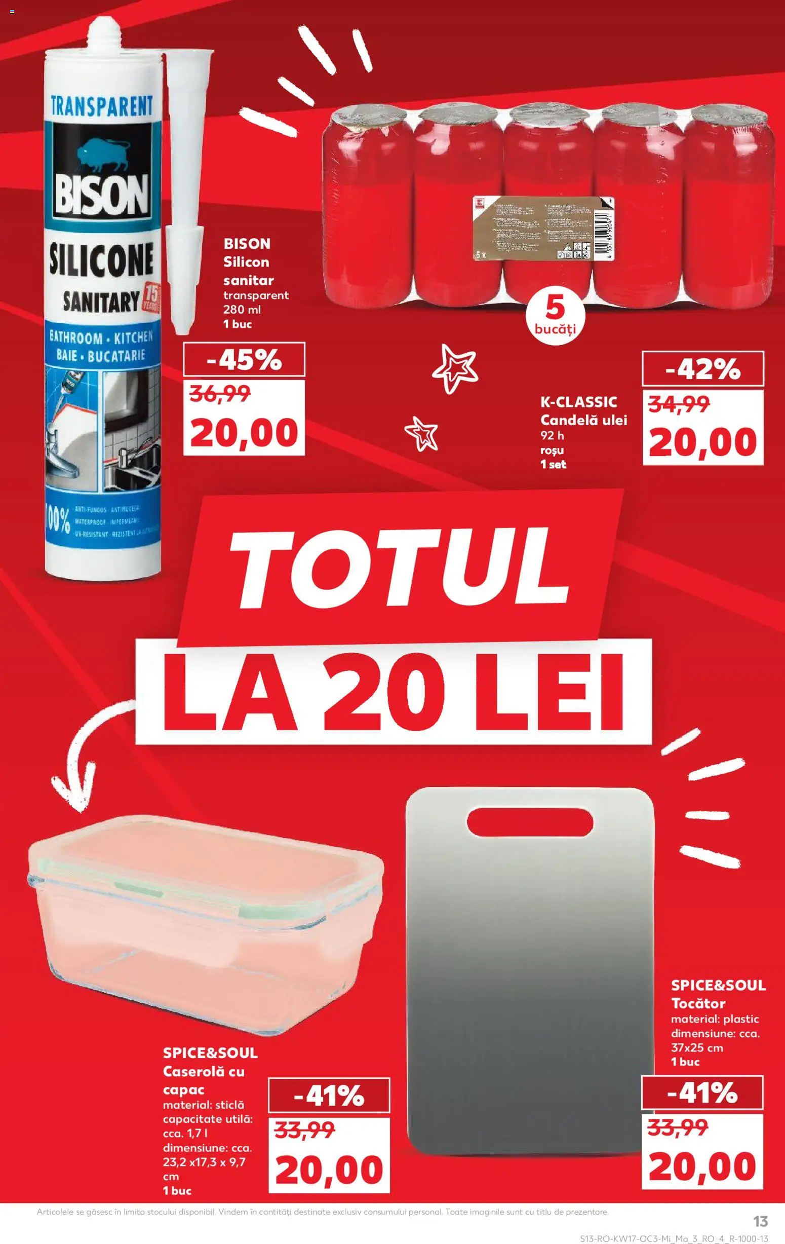 Noul catalog Kaufland – valabil de la 22.04.2026 | Pagină: 13 | Produse: Tocător, Ulei