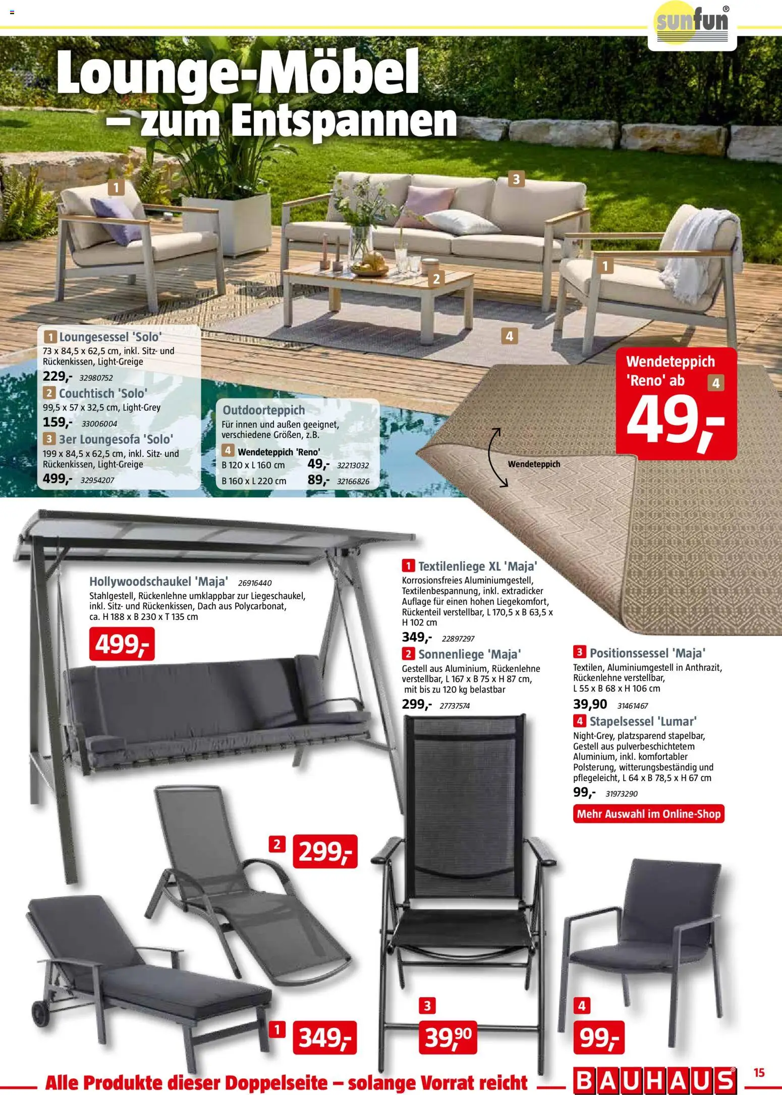 Bauhaus Prospekt 	 – gültig ab 28.02.2026 | Seite: 15 | Produkte: Couchtisch