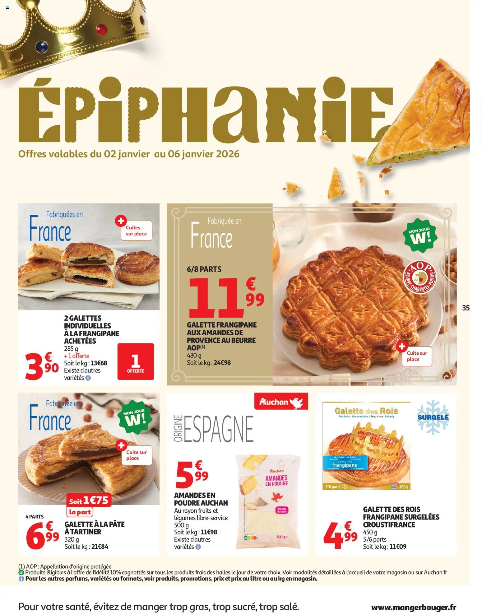 {H1} | Page: 35 | Produits: Galette des rois, Amandes en poudre, Poudre, Beurre