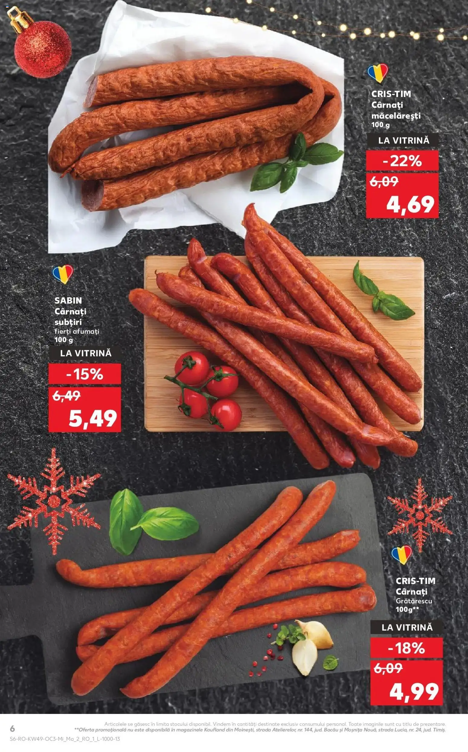 Noul catalog Kaufland – valabil de la 03.12.2025 | Pagină: 6 | Produse: Vitrină, Cârnați