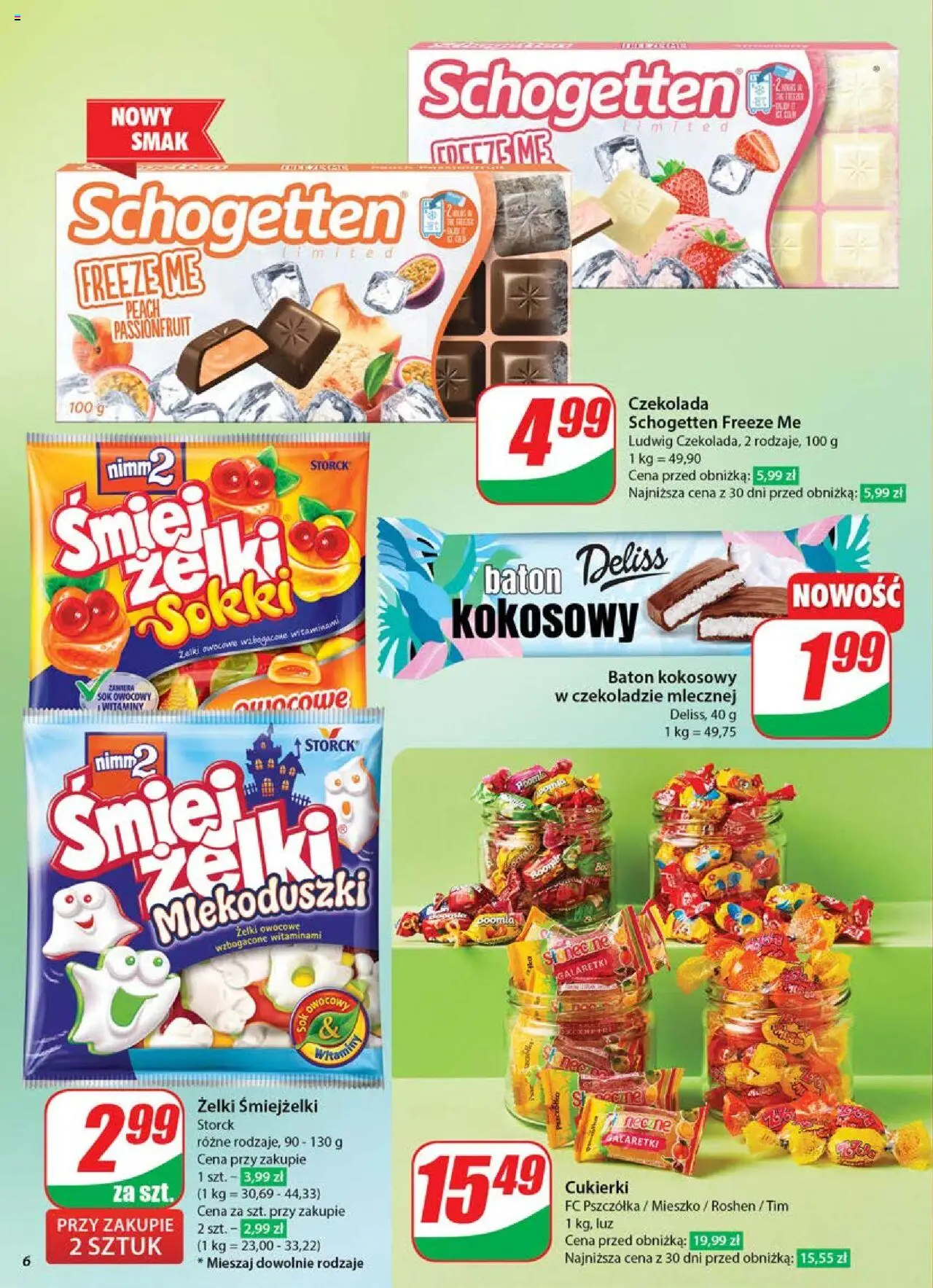 Dino Gazetka od 04.06.2025 | Strona: 6 | Produkty: Baton, Czekolada, Sok, Cukierki
