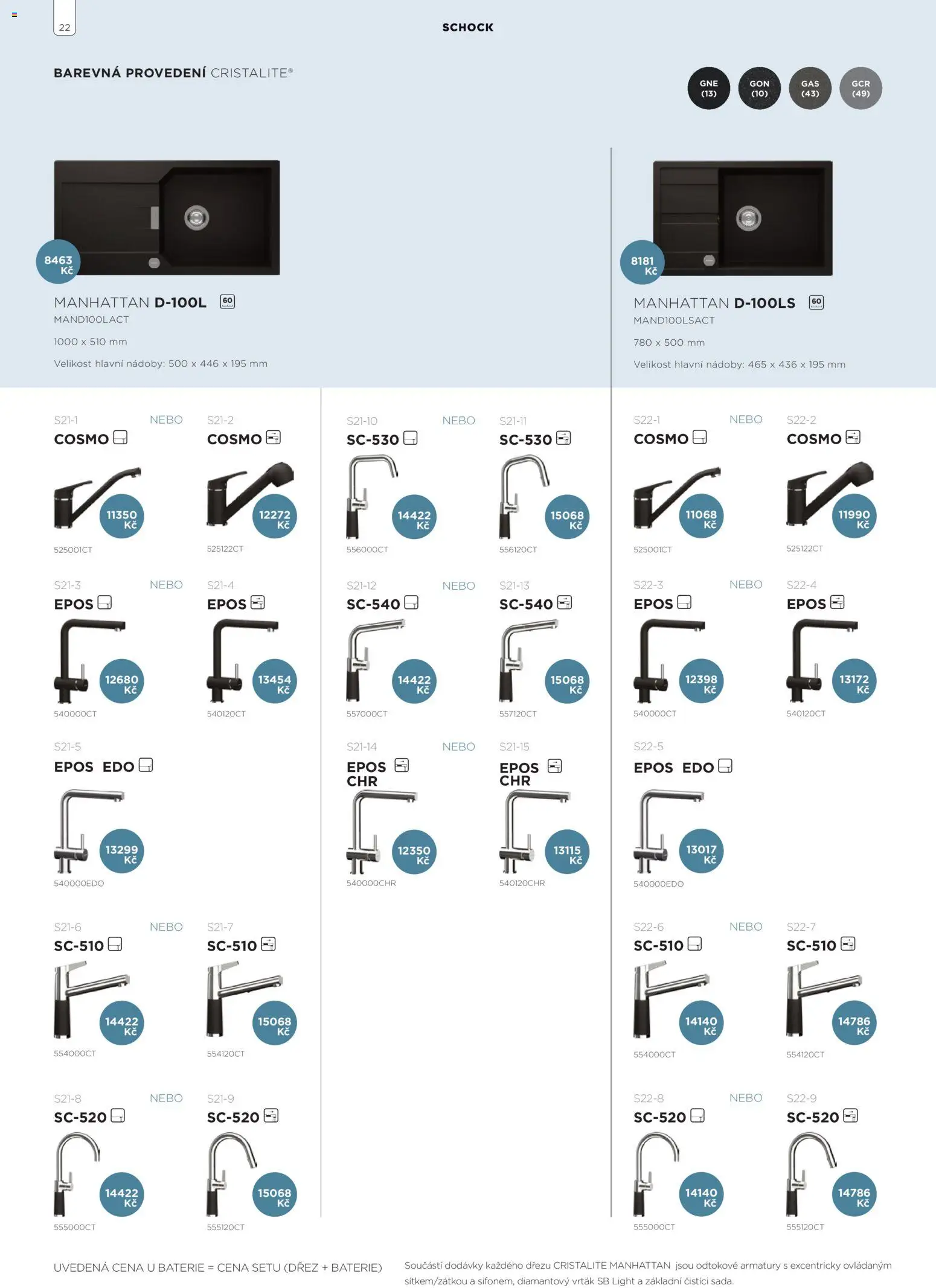 Möbelix leták - Shock od 01.01.2026 | Strana: 22 | Produkty: Dřez, Manhattan, Baterie