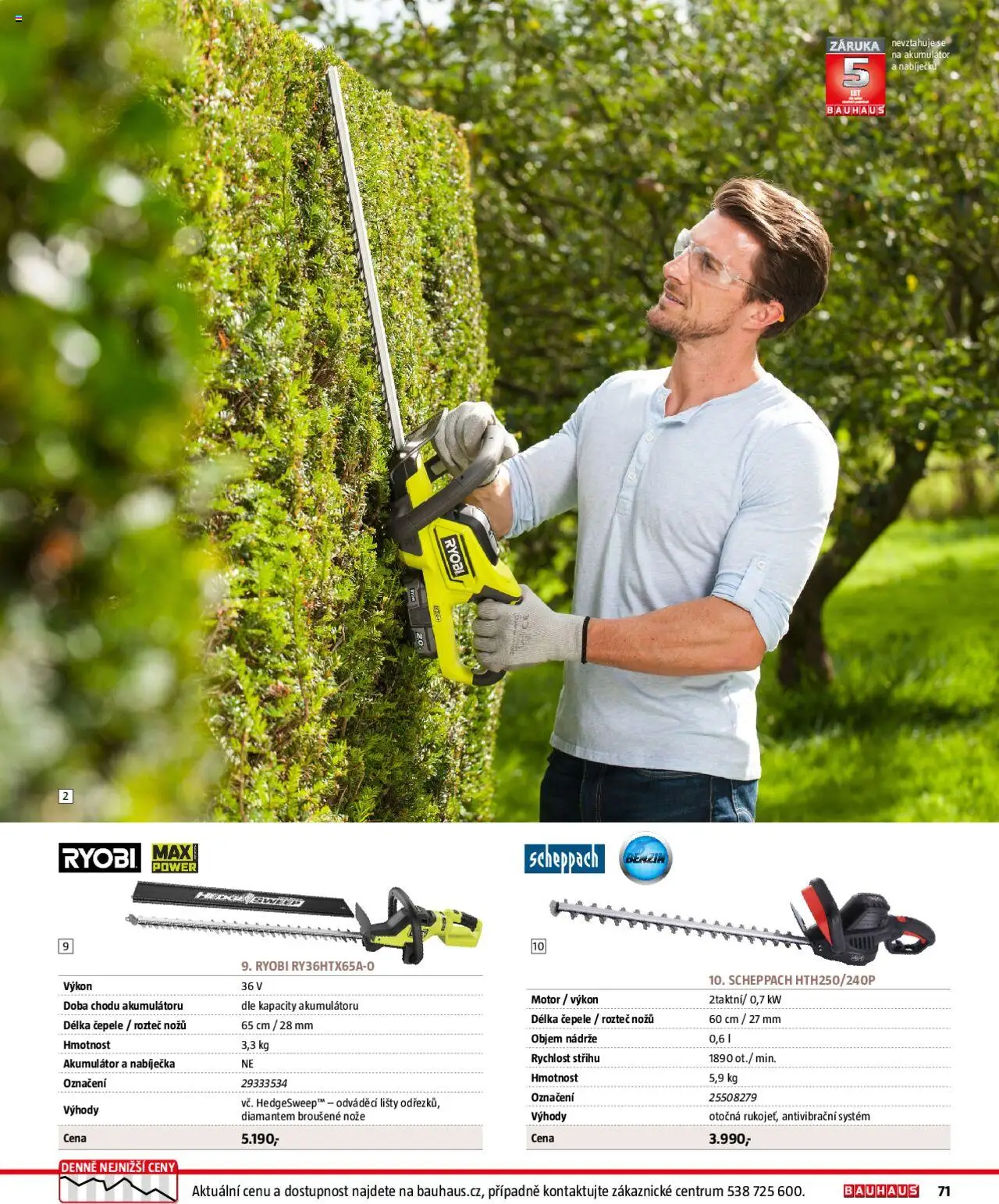 Bauhaus katalog Zahradní technika od 01.04.2025 | Strana: 71 | Produkty: Benzín, Nože