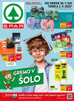 Spar katalog gremo v šolo - pregled letaka veljavnega od 30.07.2025