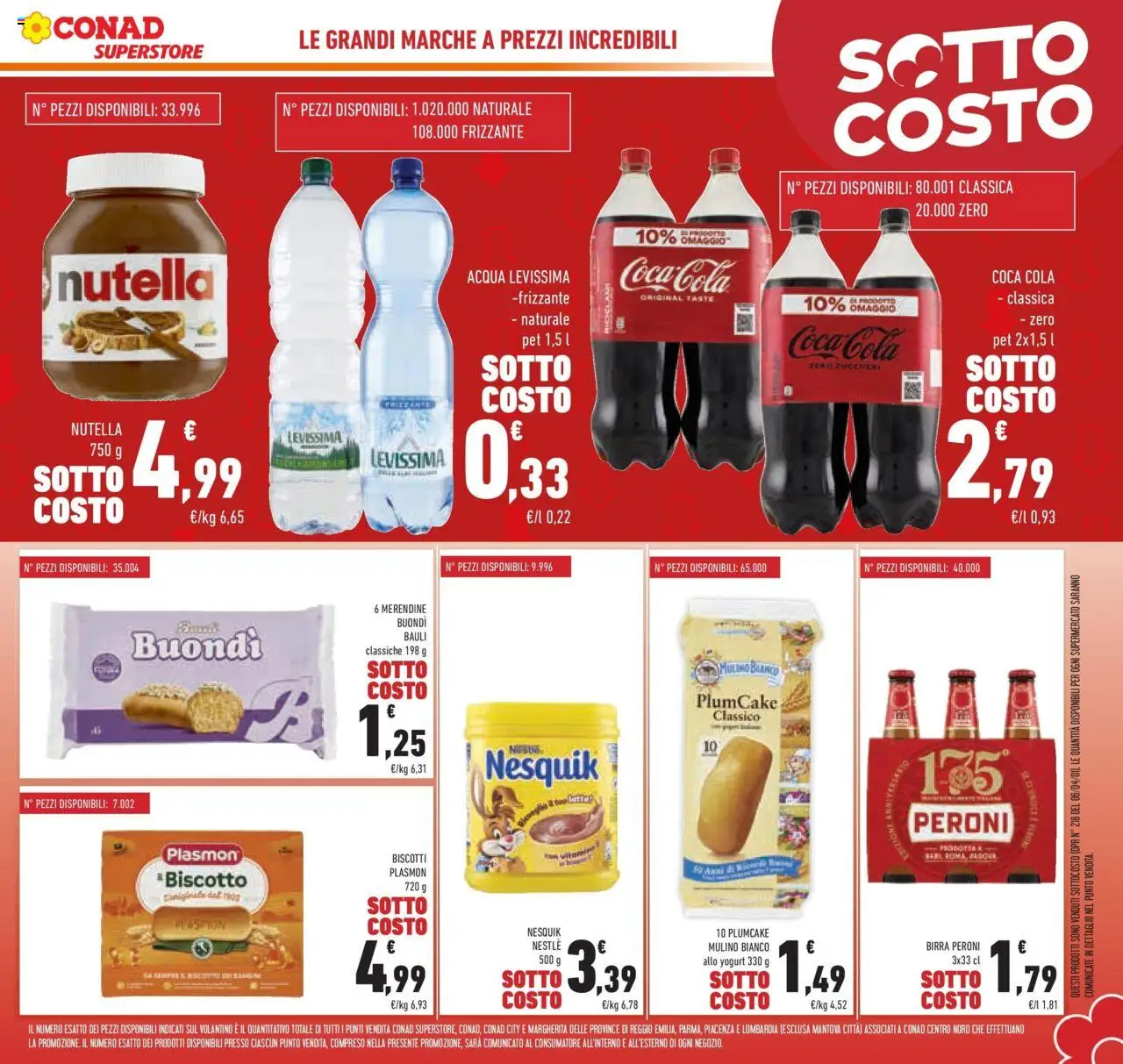 Volantino Conad del 04.06.2025 | Pagina: 5 | Prodotti: Birra, Latte, Nutella, Plumcake