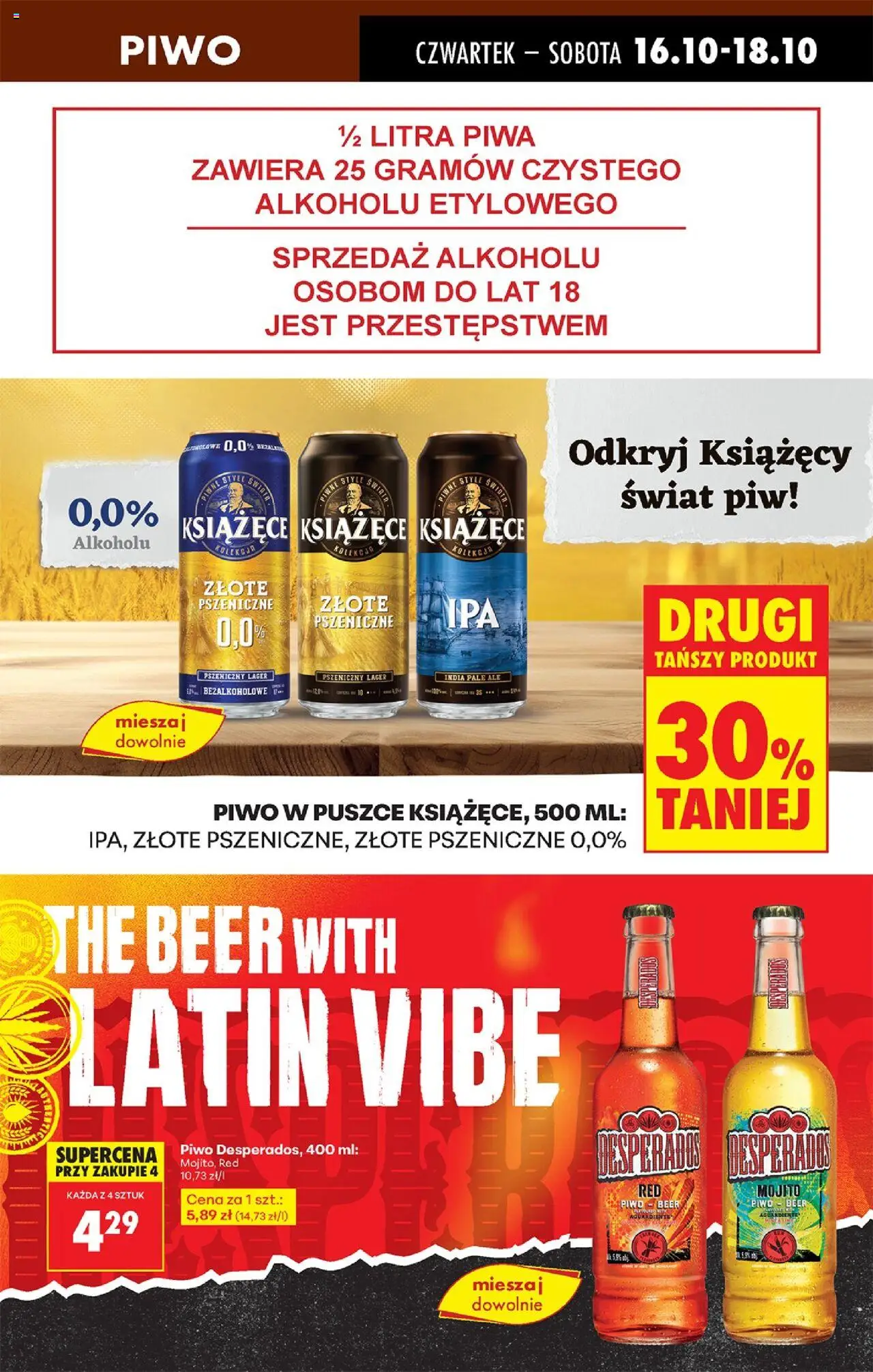 Biedronka gazetka - Oferta w tym tygodniu od 16.10.2025 | Strona: 65 | Produkty: Piwo