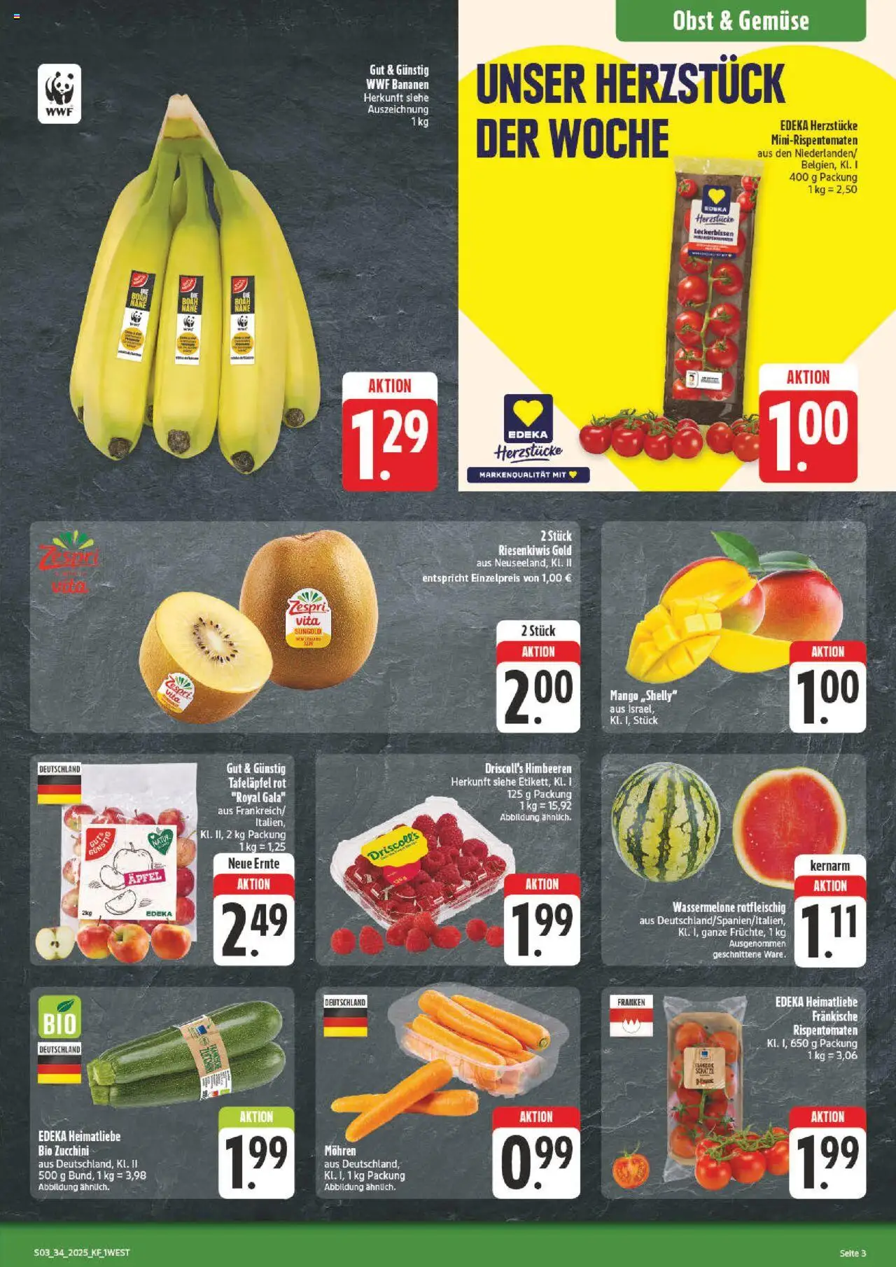 nah & gut Prospekt 	 - gültig ab dem 18.08.2025 | Seite: 3 | Produkte: Äpfel, Mohren, Gemüse, Wassermelone