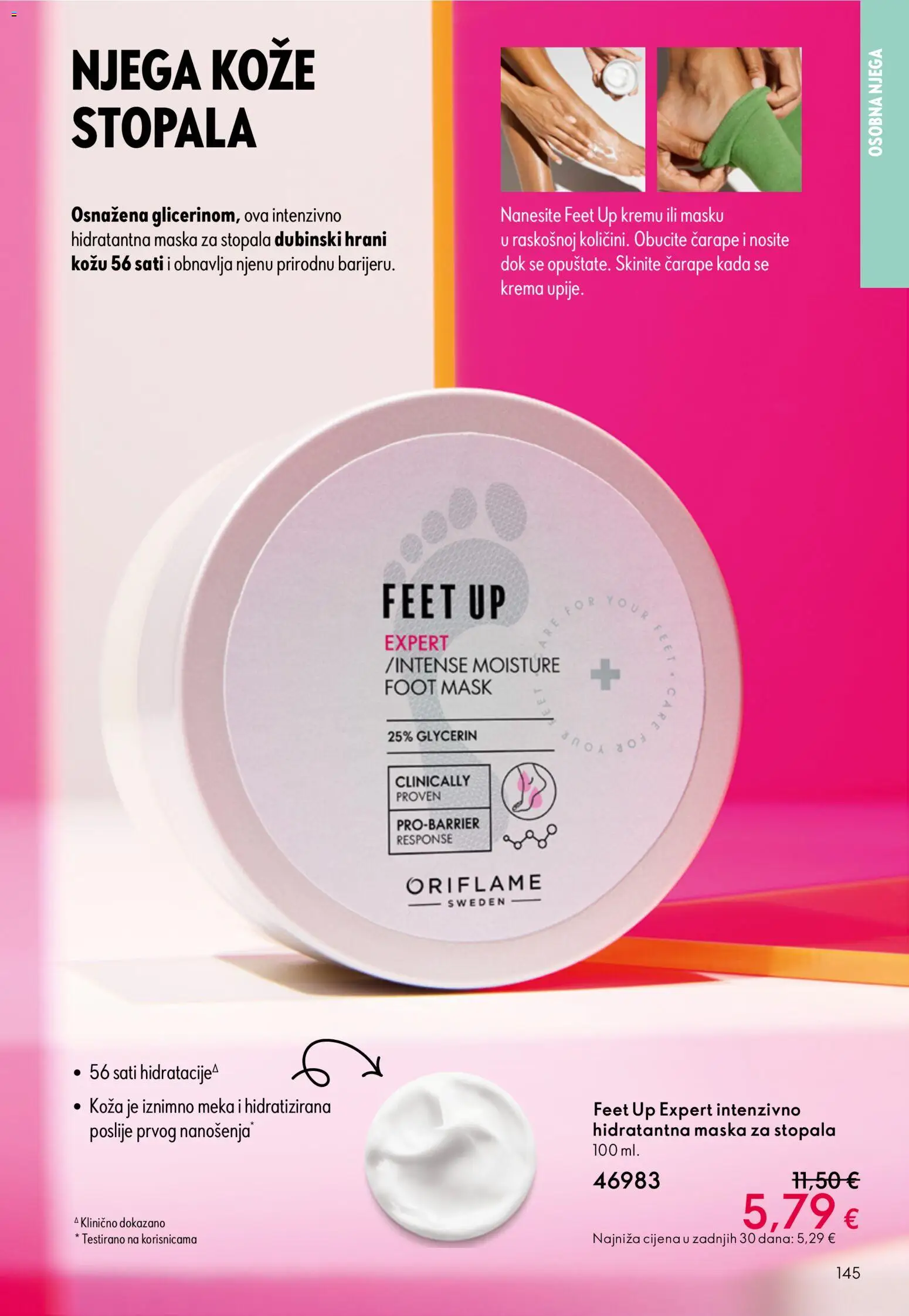 Oriflame katalog | vrijedi od 31.12.2025 | Stranica: 145 | Proizvodi: Maska, Krema, Čarape
