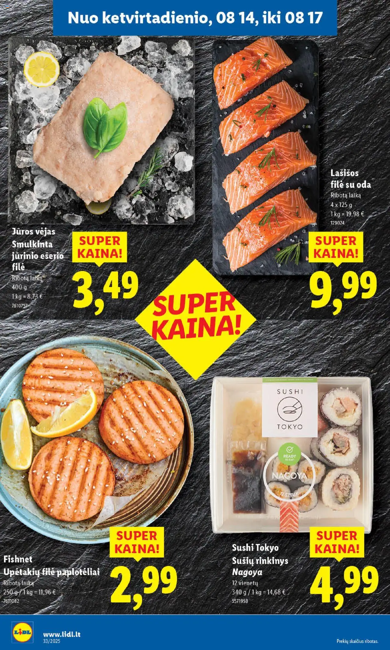 LIDL leidinys│galioja nuo 14.08.2025 | Puslapis: 10 | Prekių: Lašišos