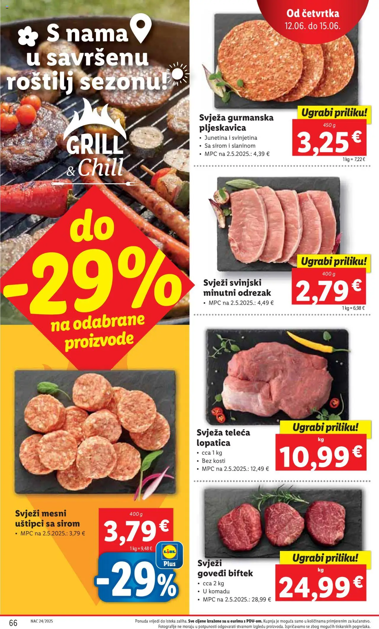 Lidl katalog | vrijedi od 09.06.2025 | Stranica: 66 | Proizvodi: Roštilj, Junetina, Svinjetina, Lopatica