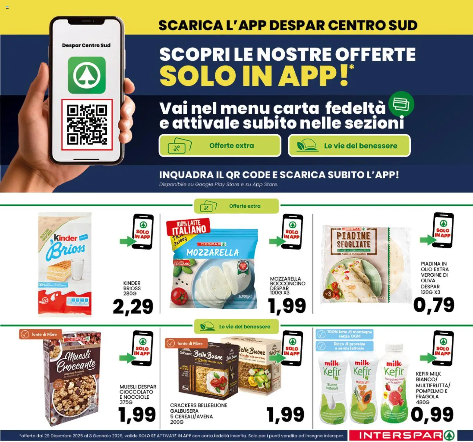 Volantino Interspar del 26.12.2025 | Pagina: 23 | Prodotti: Muesli, Pompelmo, Latte, Olio extra vergine