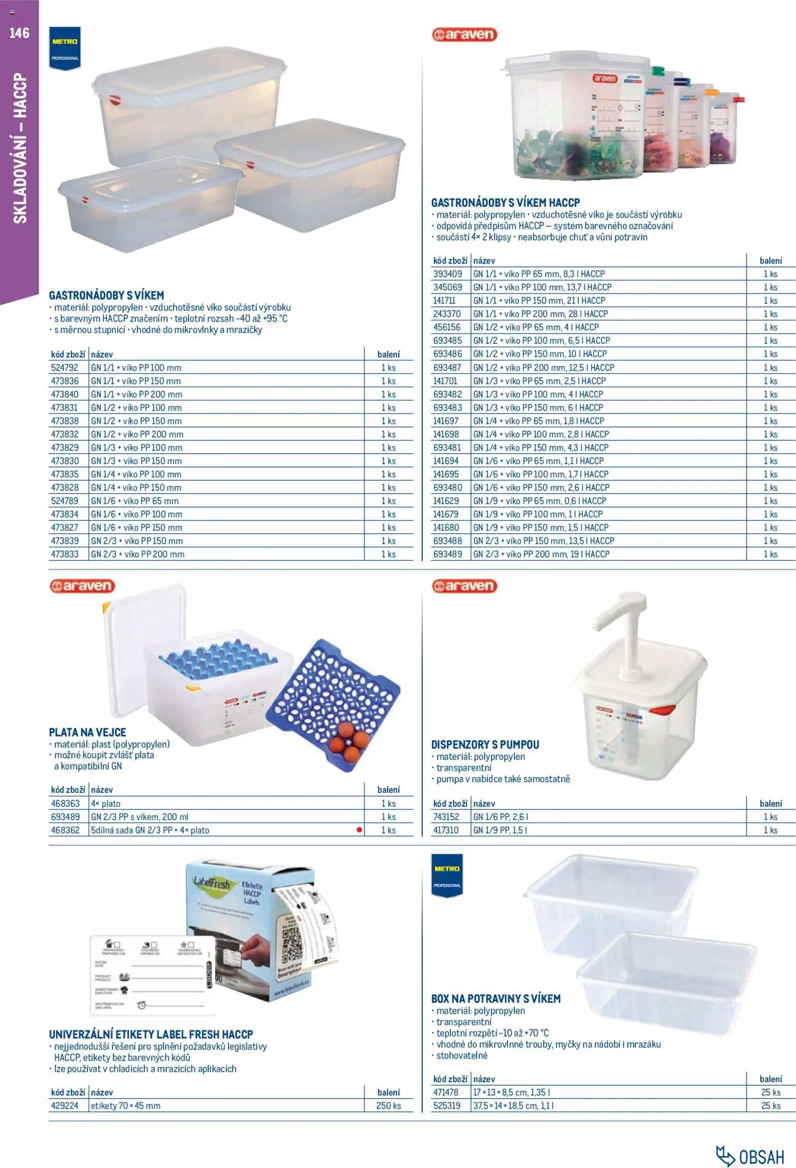 Makro leták - Gastro vybavení a zařízení od 01.02.2026 | Strana: 146 | Produkty: Box, Vejce, Mikrovlnky, Potraviny