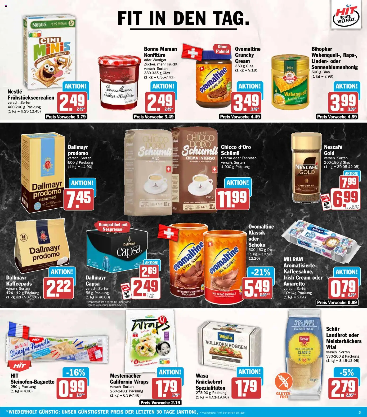 HIT Prospekt 	 – gültig ab 27.04.2026 | Seite: 3 | Produkte: Ovomaltine, Kaffee, Dallmayr, Milram