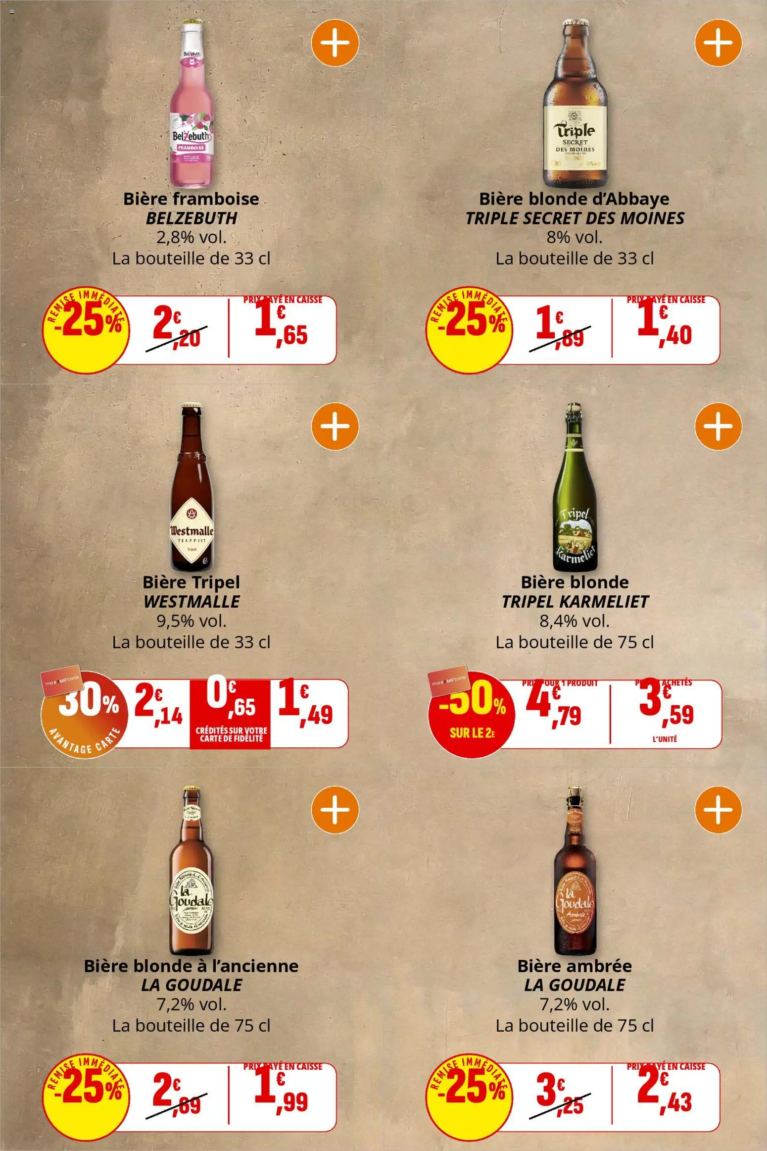 {H1} | Page: 7 | Produits: Goudale, Framboise, Bière blonde, Bière